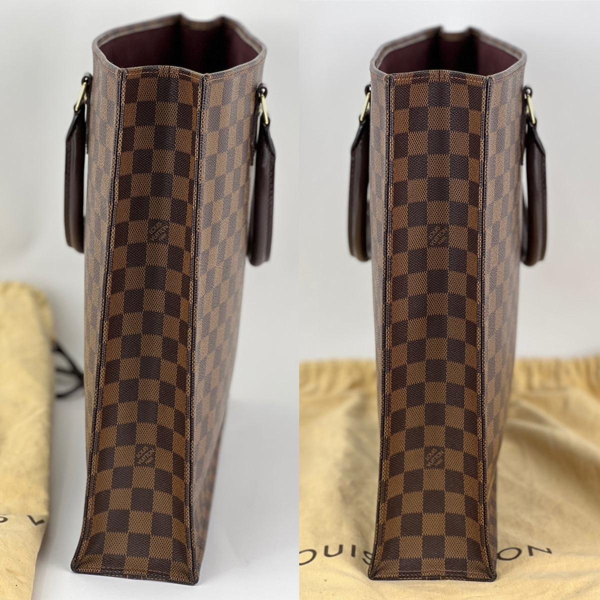 Louis Vuitton M51140 Sac Plat Purse Monogram Tote Bag - Brown