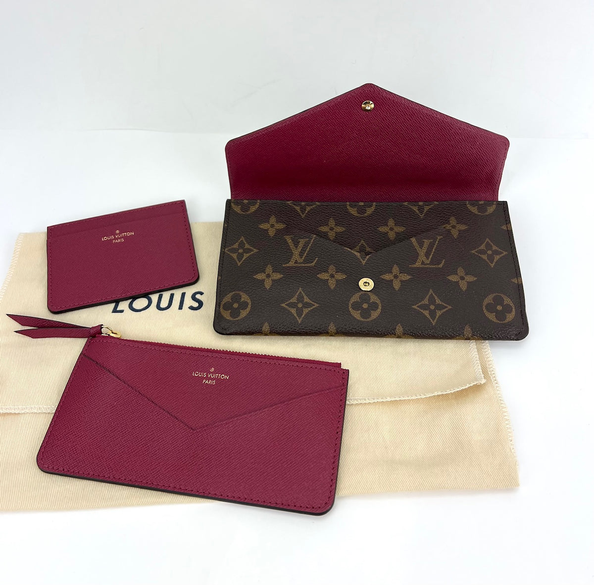 Authentic Louis Vuitton Wallet Monogram Jeanne Rose Ballerine With Both  inserts