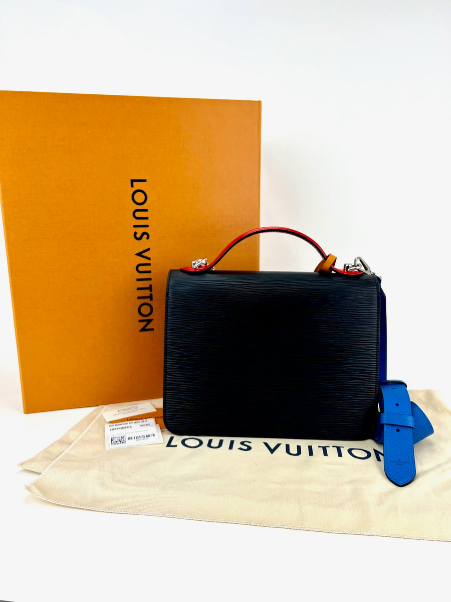 Louis Vuitton messenger Epi Noir Neo Monceau Hand Shoulder 2 Way