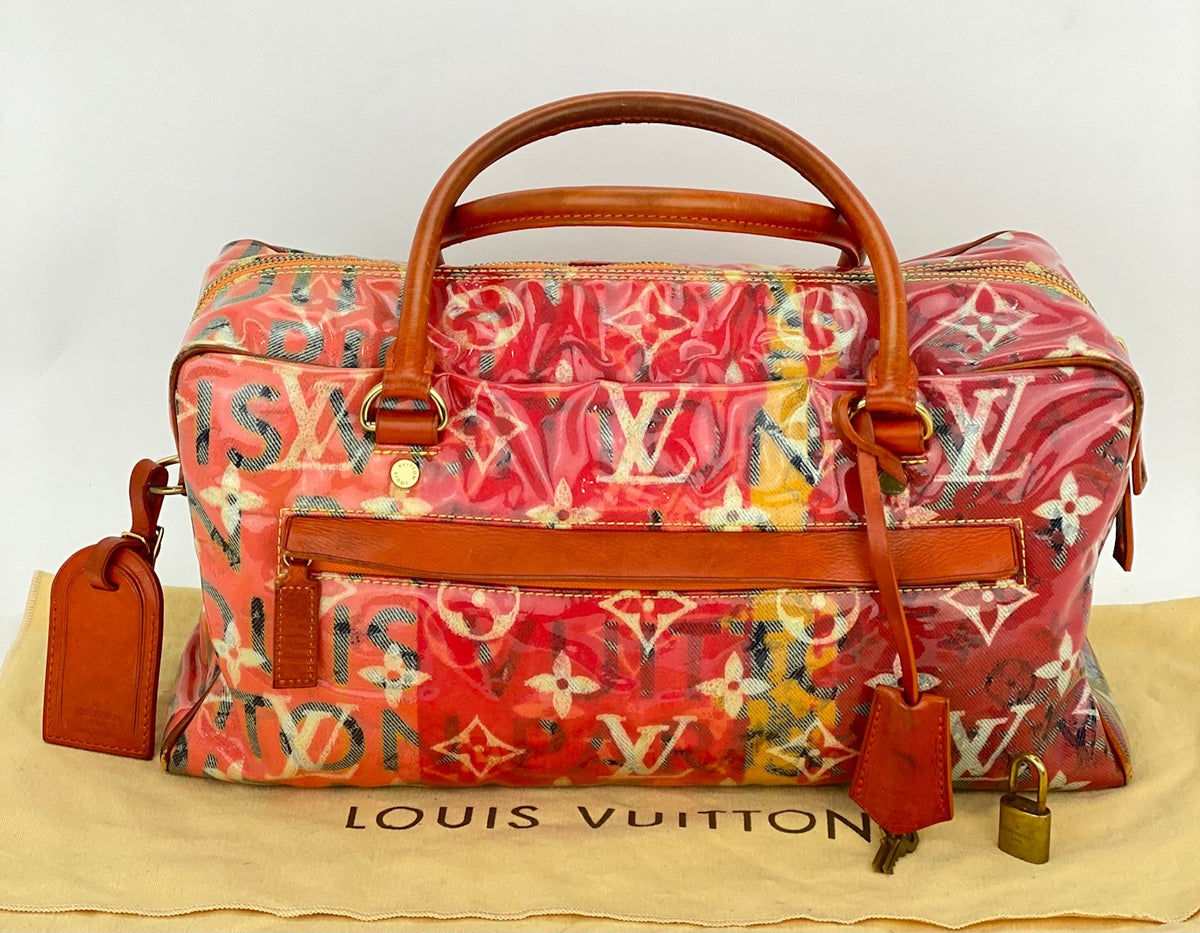 LOUIS VUITTON Limited Edition Richard Prince Pink Denim Weekender PM P –  Debsluxurycloset