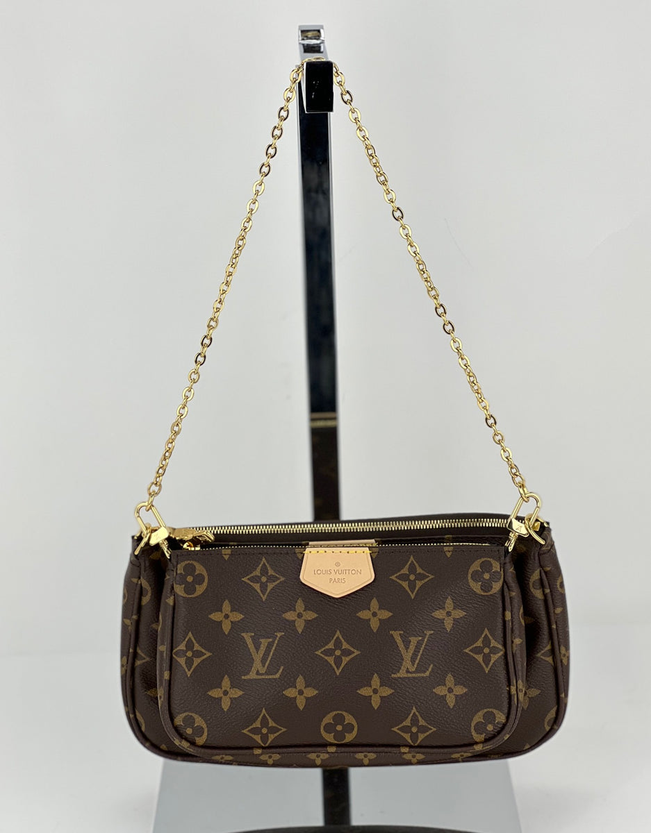 Louis Vuitton Shoulder Bag Multi Pochette Accessoires Monogram Canvas Brown  Preowned Leather ref.673915 - Joli Closet