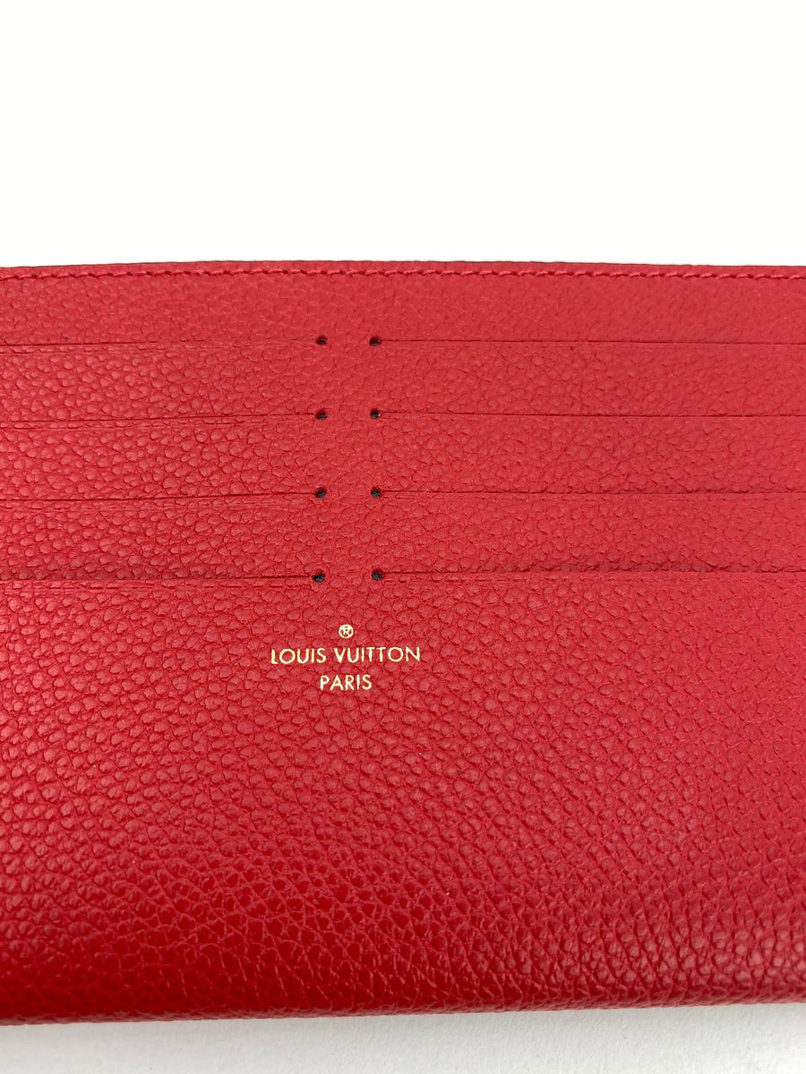 Louis Vuitton Credit Card Cerise Red Insert from Felicie Pochette Wallet  Preowned Leather ref.673992 - Joli Closet
