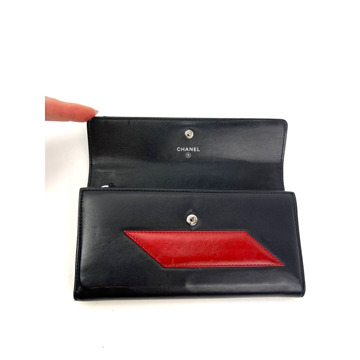 
                  
                    Chanel Airline Triple CC Logo Long Wallet Clutch
                  
                