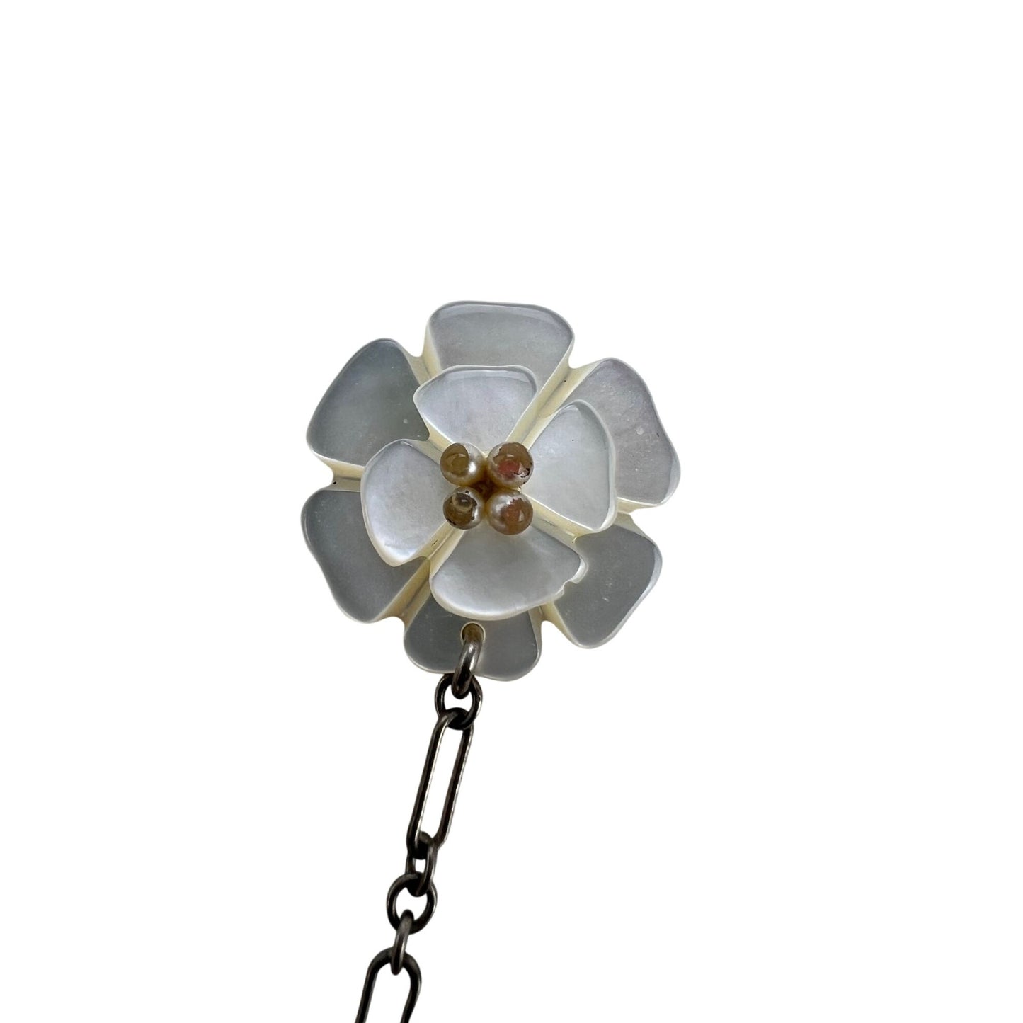 
                  
                    Chanel Camellia Faux Pearl Drop Earrings Vintage
                  
                