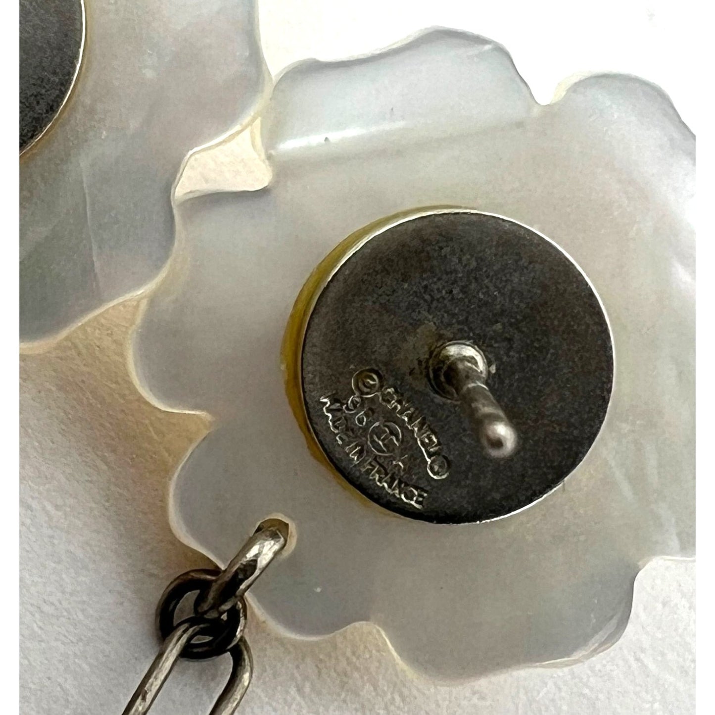 
                  
                    Chanel Camellia Faux Pearl Drop Earrings Vintage
                  
                