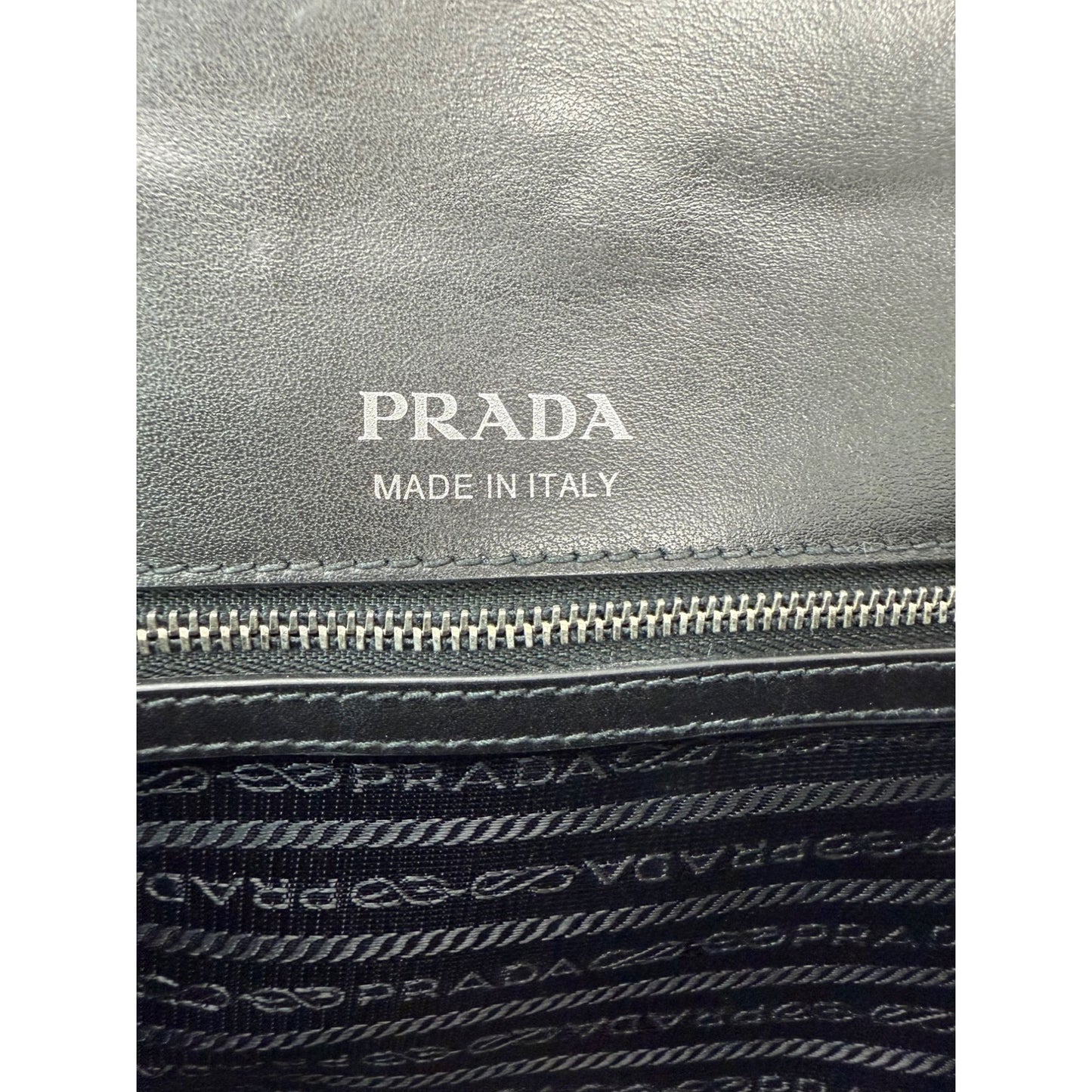 
                  
                    Prada Cahier Beige Gray Calfskin Leather Crossbody Clutch Bag
                  
                