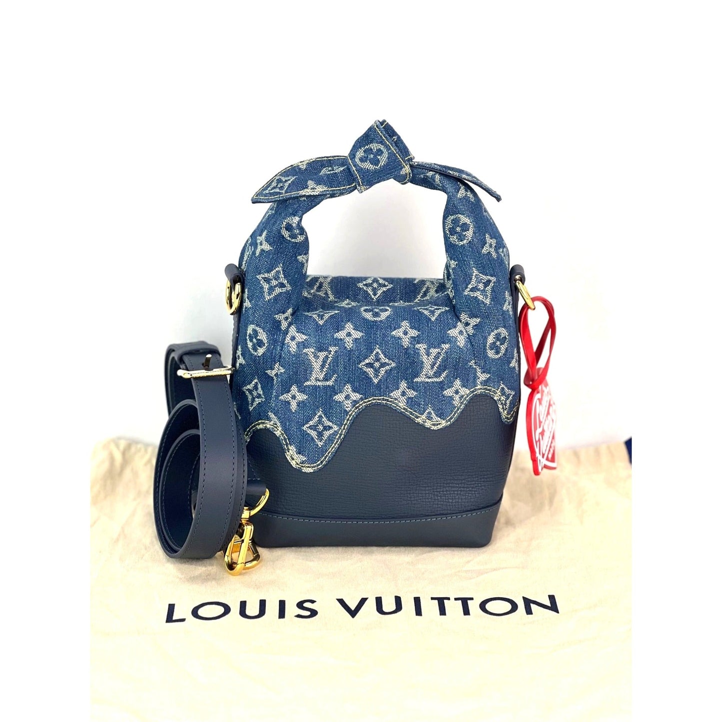 
                  
                    Louis Vuitton X Nigo Taurillon Monogram Blue Denim Japanese Cruiser Crossbody Bag
                  
                