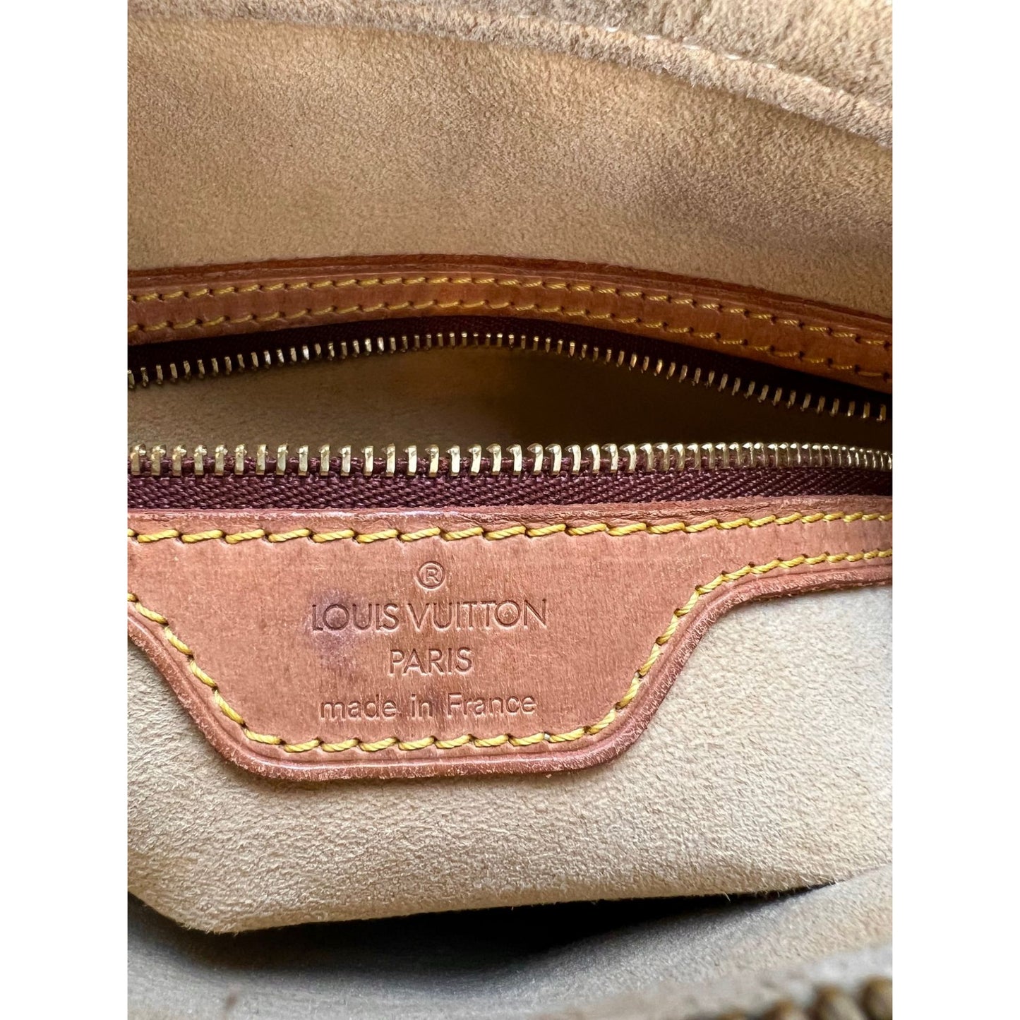 Authentic Louis Vuitton Shoulder Bag LV Looping GM Brown Monogram