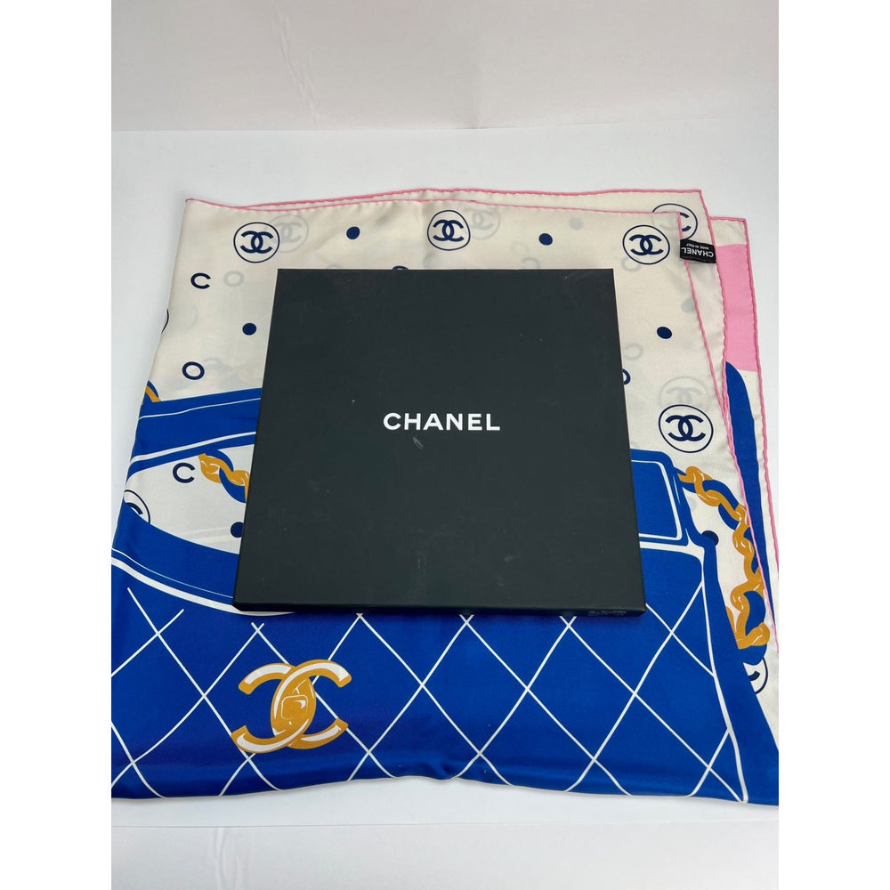 Chanel Silk Pink Black Blue Scarf – Debsluxurycloset
