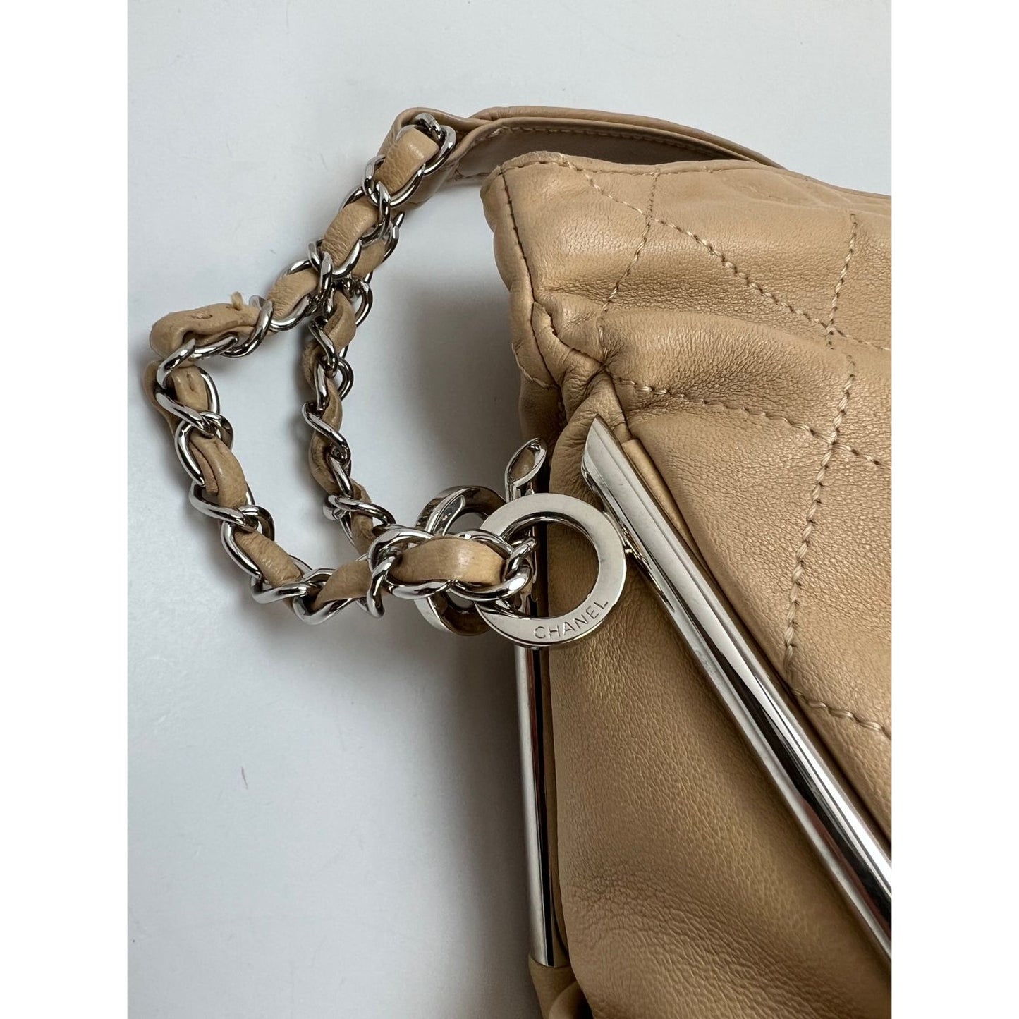 Chanel Lambskin Leather Soft and Chain Large Hobo Bag