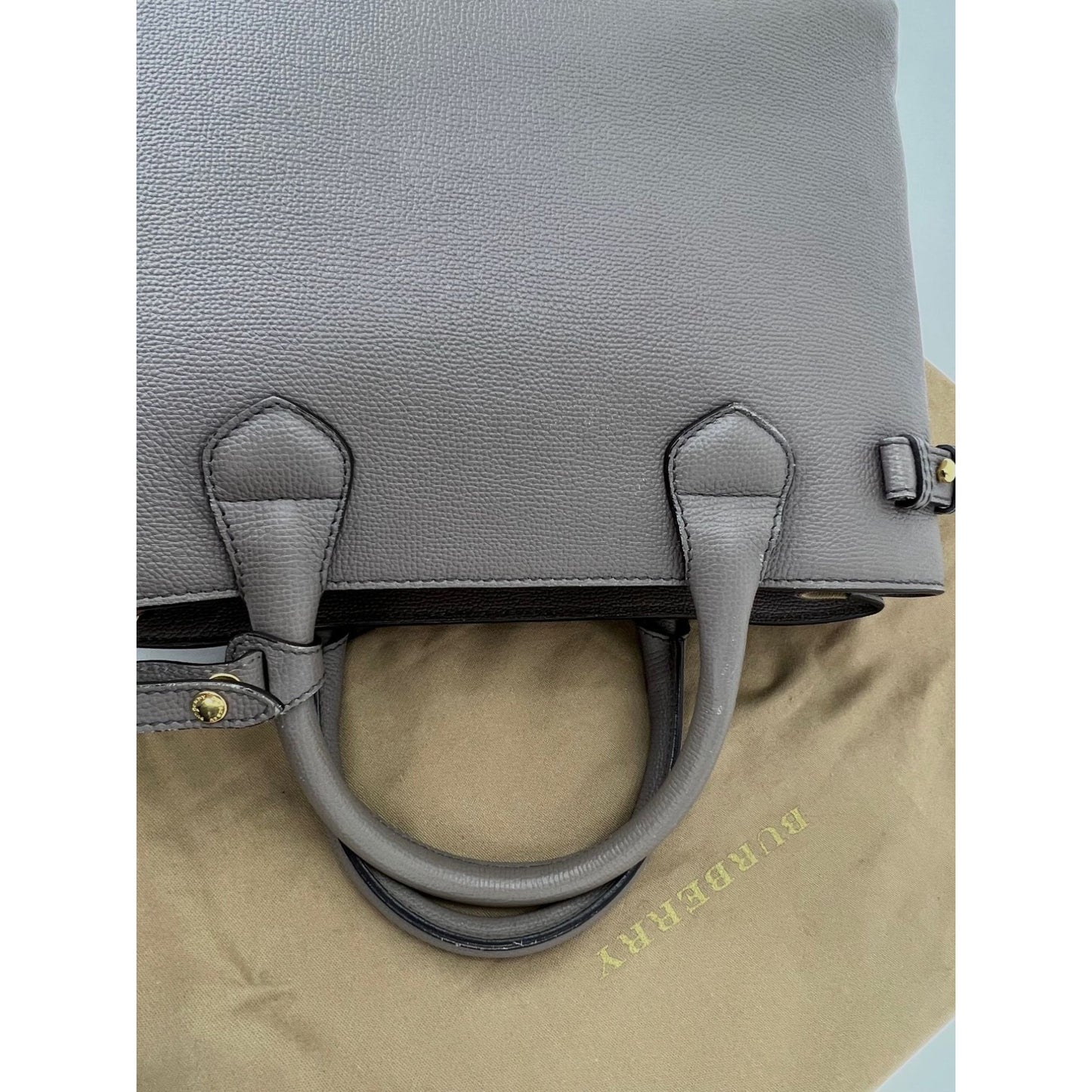 Medium Check & Leather Tote Bag