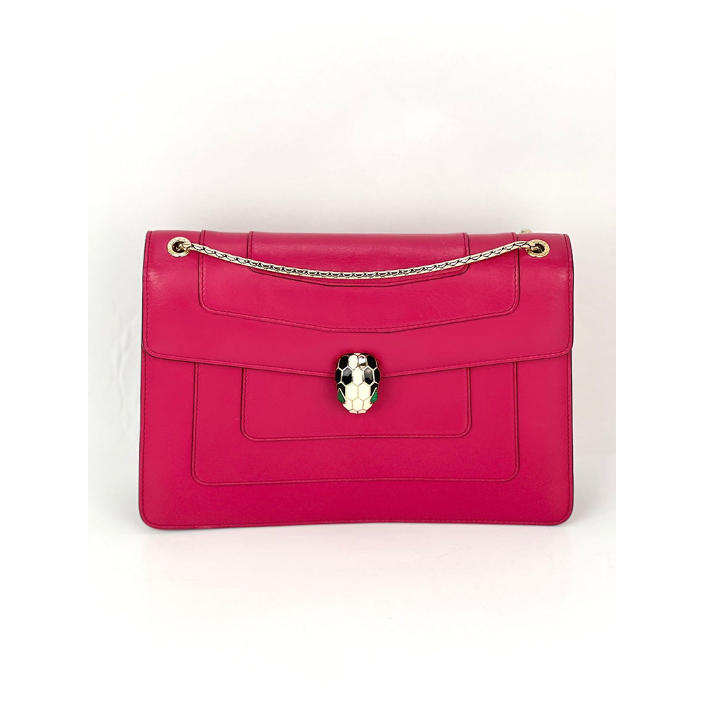 Bulgari Serpenti Forever Dark Pink Shoulder Bag