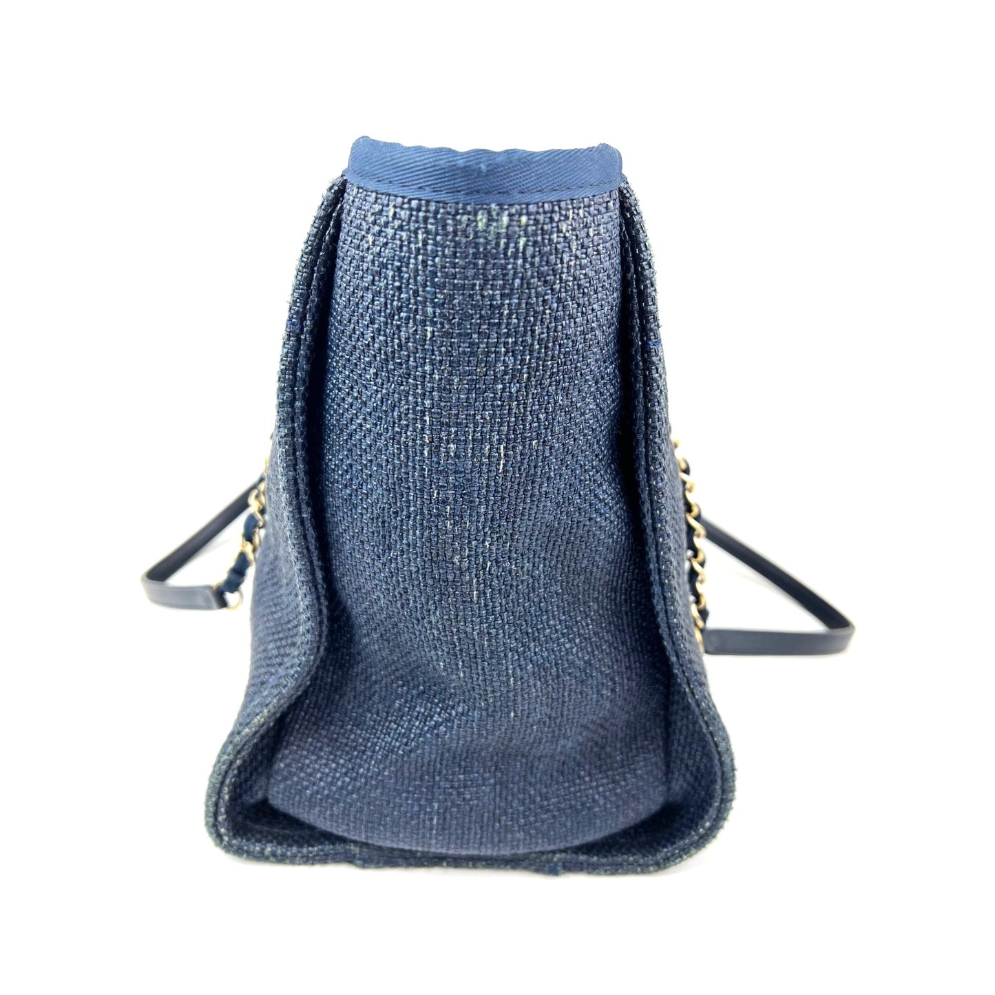 
                  
                    Chanel Woven Blue Small Deauville Straw Raffia Tote Bag
                  
                
