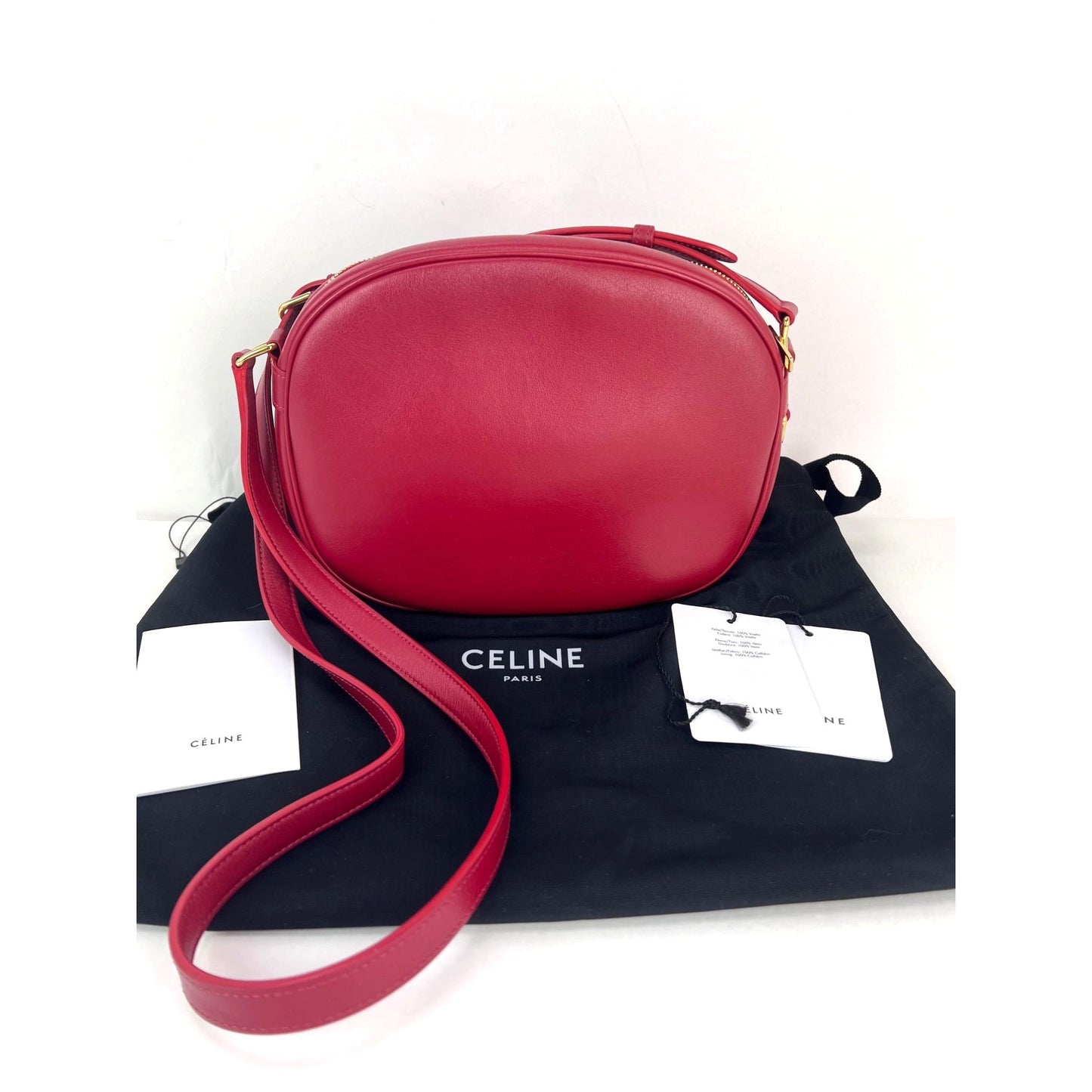 
                  
                    Celine Quilted Calfskin Medium C Charm Red Crossbody Bag
                  
                