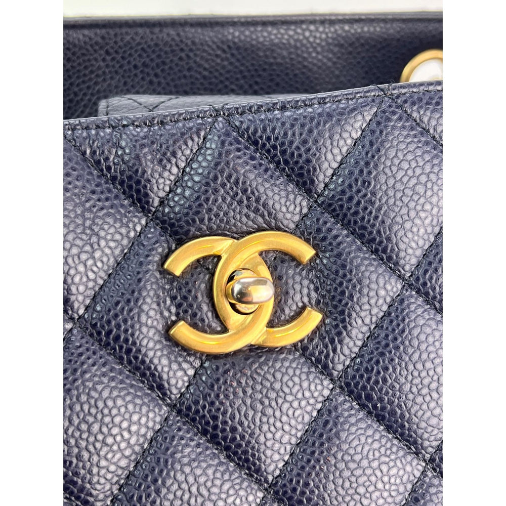 
                  
                    Chanel Caviar Quilted Large Classic Shopping Blue Leather Tote
                  
                