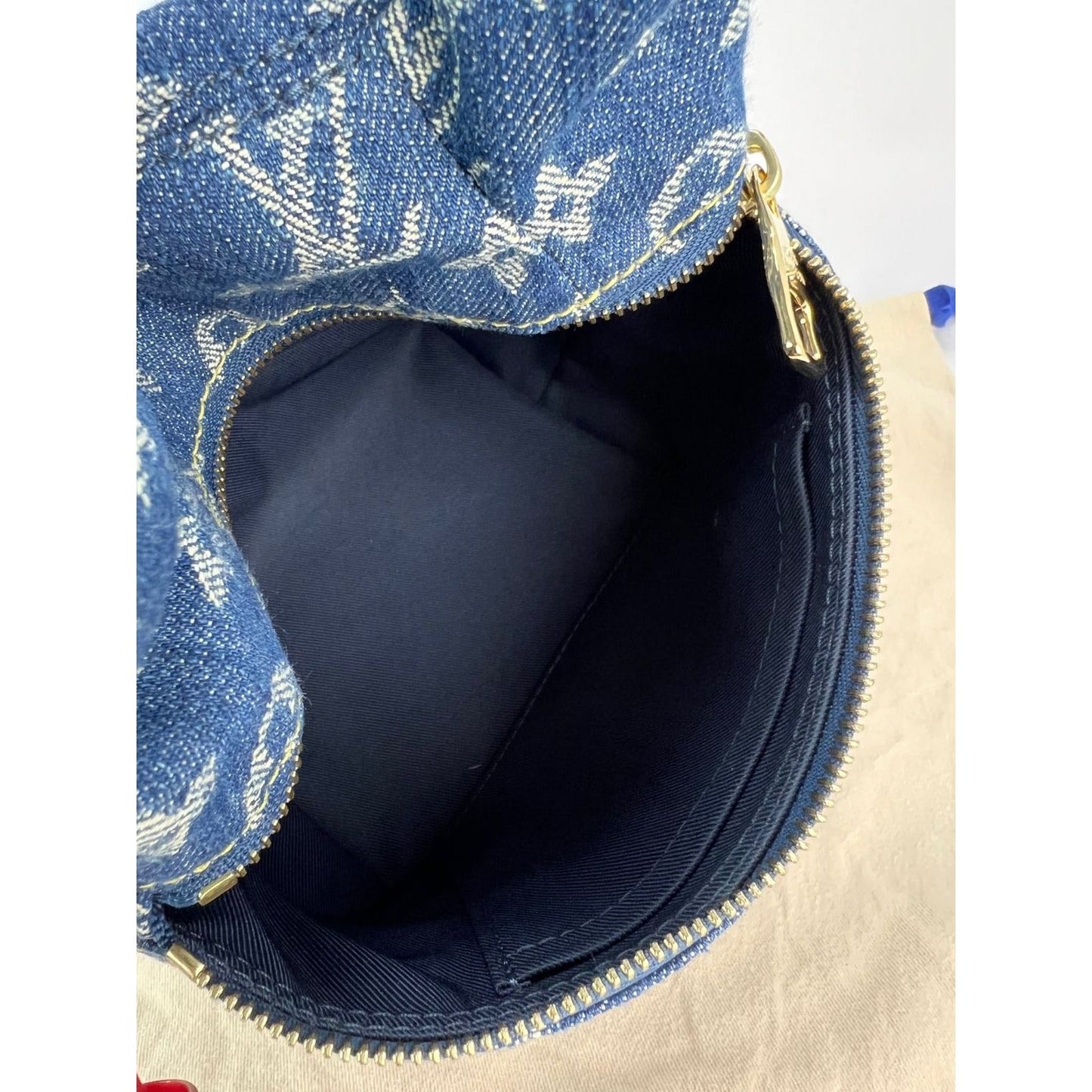 
                  
                    Louis Vuitton X Nigo Taurillon Monogram Blue Denim Japanese Cruiser Crossbody Bag
                  
                