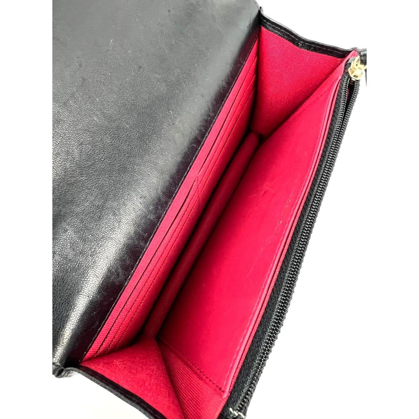 
                  
                    Chanel Lambskin Quilted Chanel 19 Wallet on a Chain Black Bag
                  
                