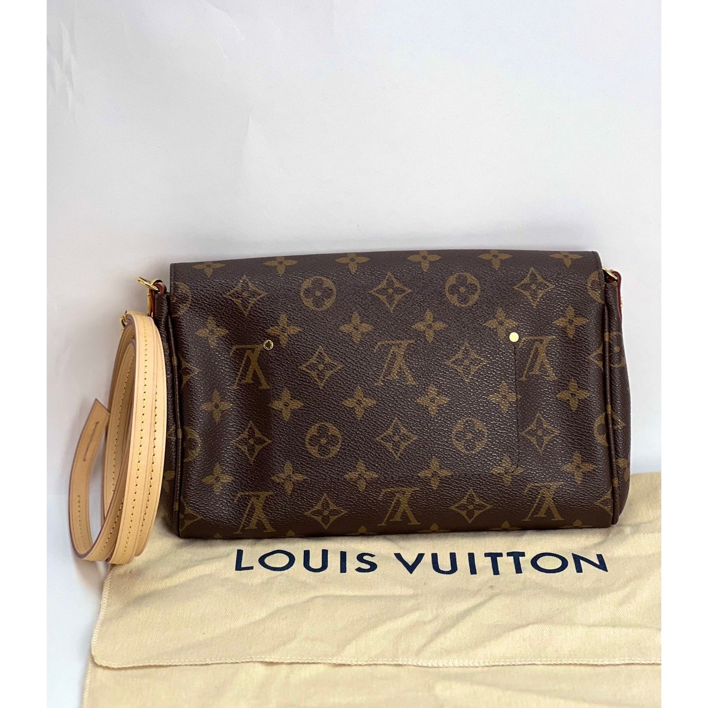 Luis Vuitton Favorite MM Monogram Canvas Coated Brown MONOGRAM Crossbody  Bag