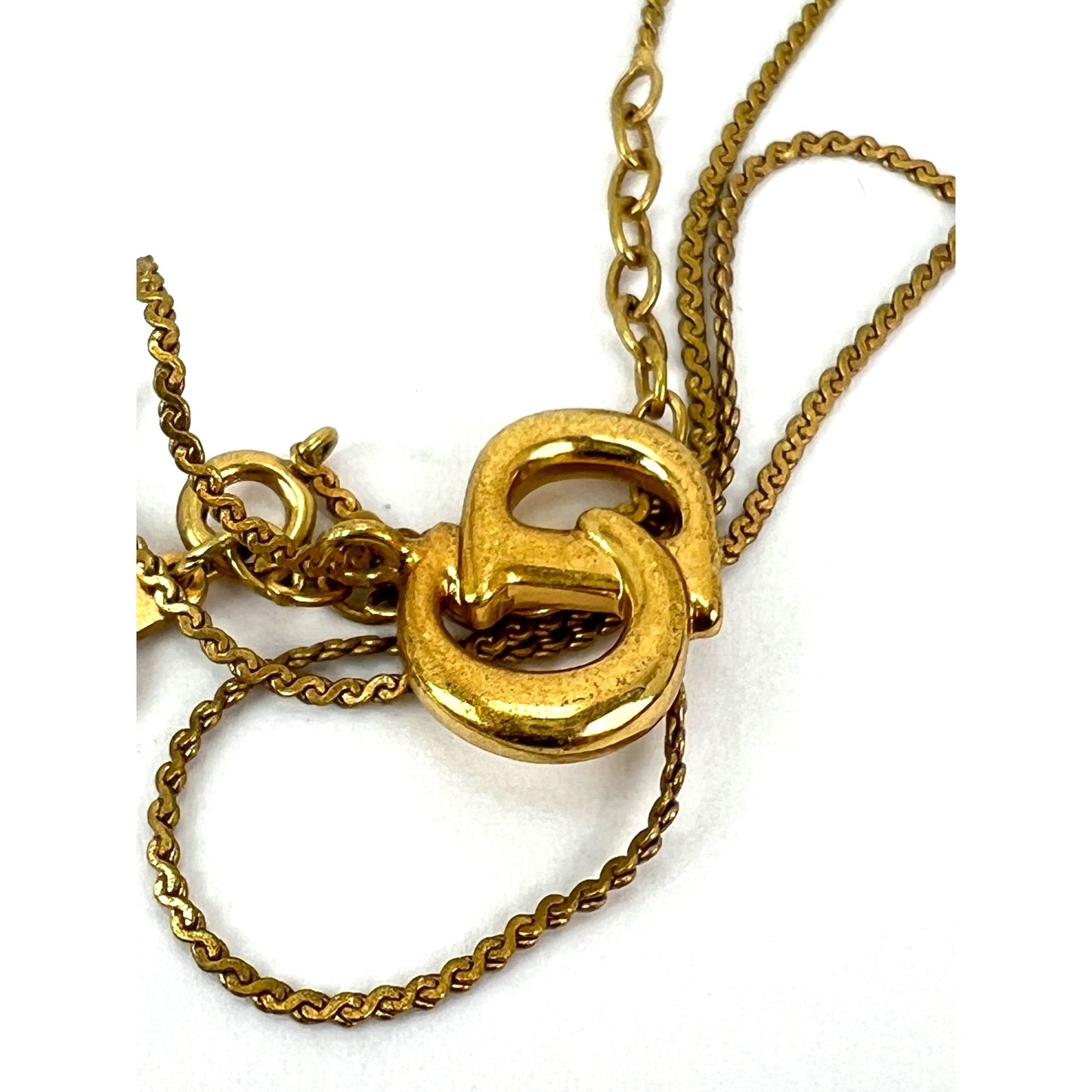 
                  
                    Christian Dior Gold Plated CD Pendent Necklace
                  
                
