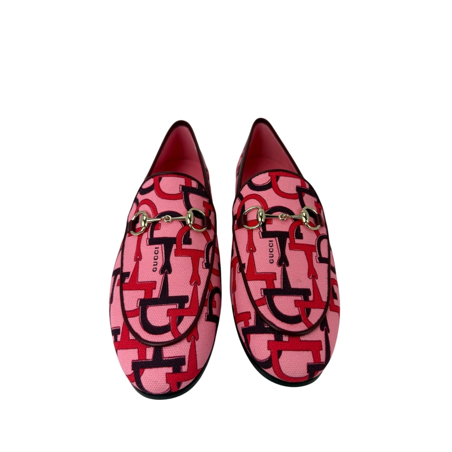 
                  
                    Gucci Jordaan Horsebit Pink Loafers Shoes Size 7.5
                  
                
