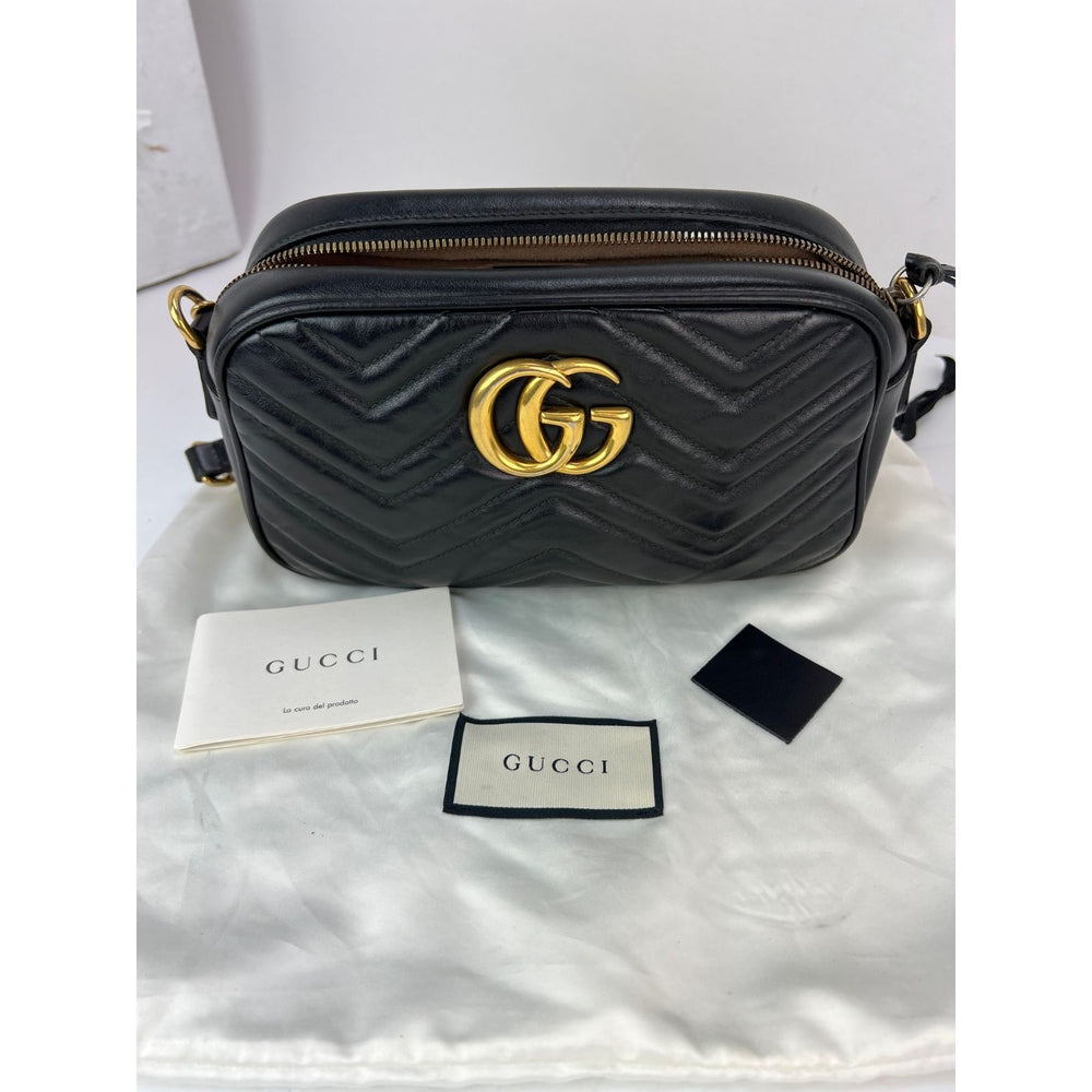 
                  
                    Gucci GG Marmont Small Chain Black Matelasse Leather Crossbody Bag
                  
                