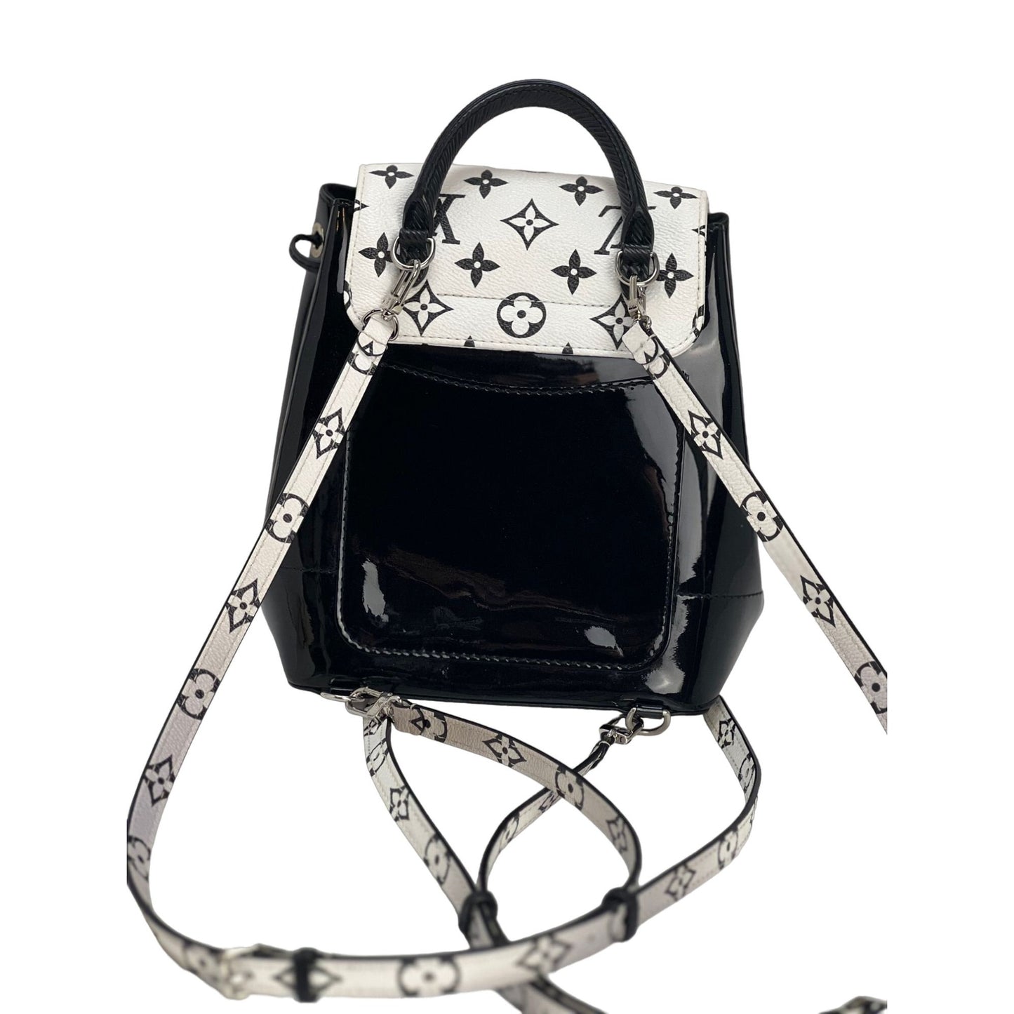 Louis Vuitton Hot Springs White Monogram Patent Leather Backpack – Debsluxurycloset