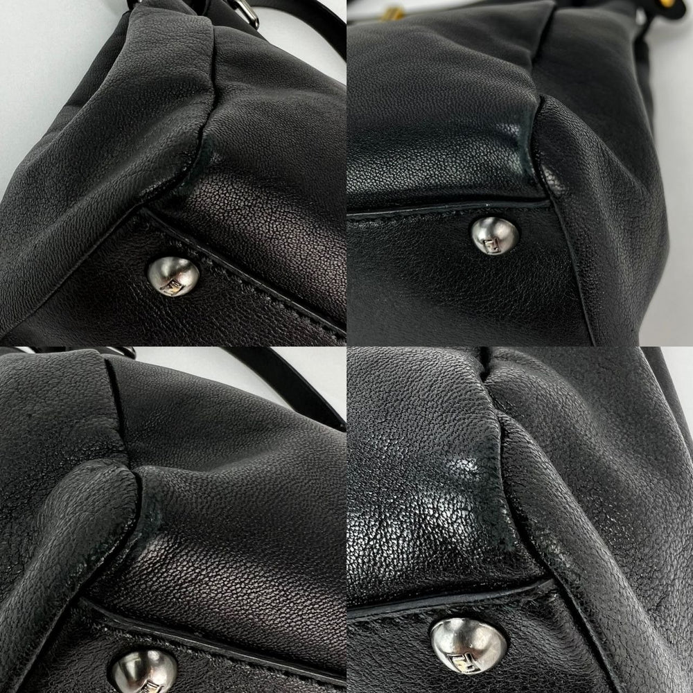 Fendi Black Iconic Peekaboo Zucca Lined Medium Shoulder Bag
