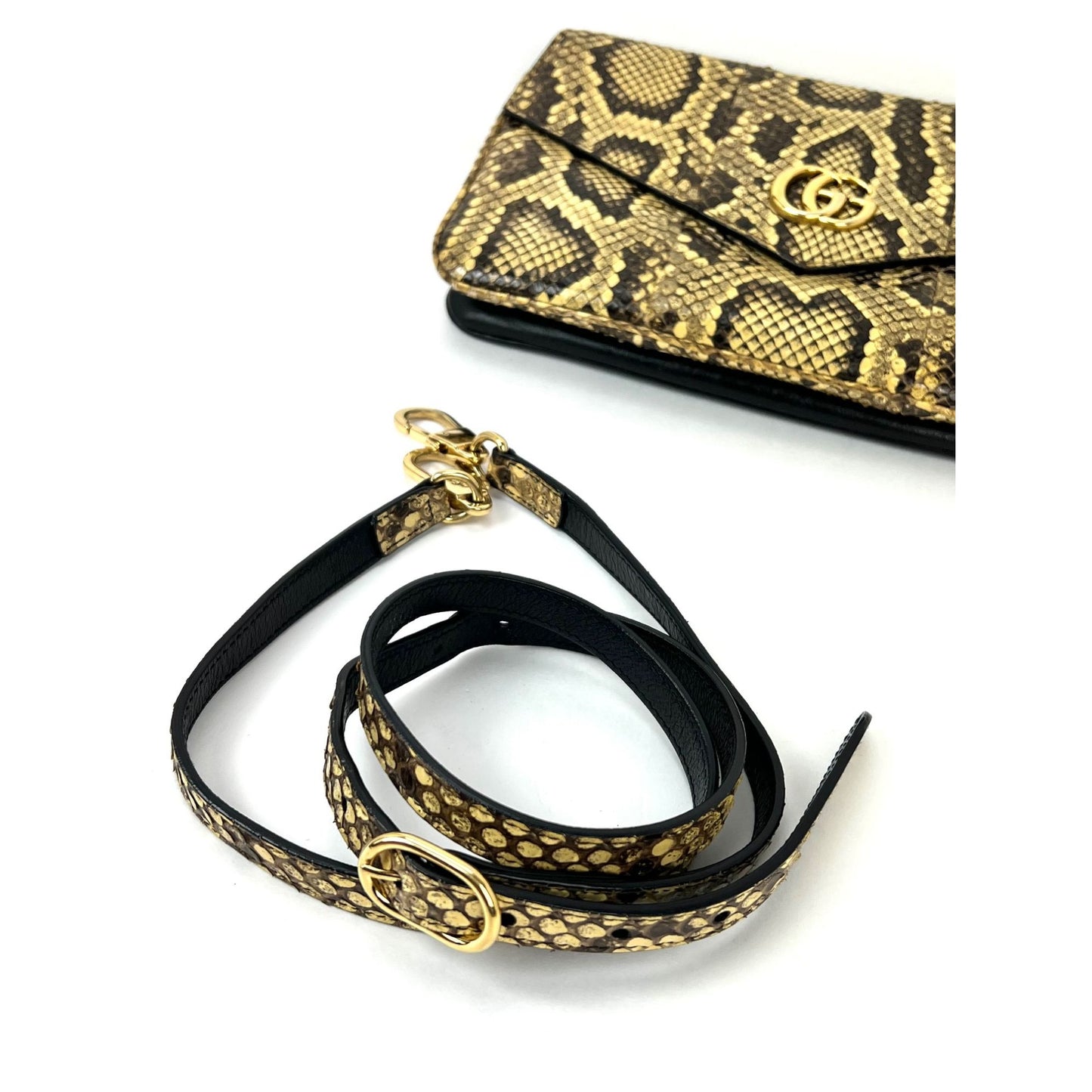 
                  
                    Gucci Thiara Double Sided Black Leather Python Crossbody Bag
                  
                