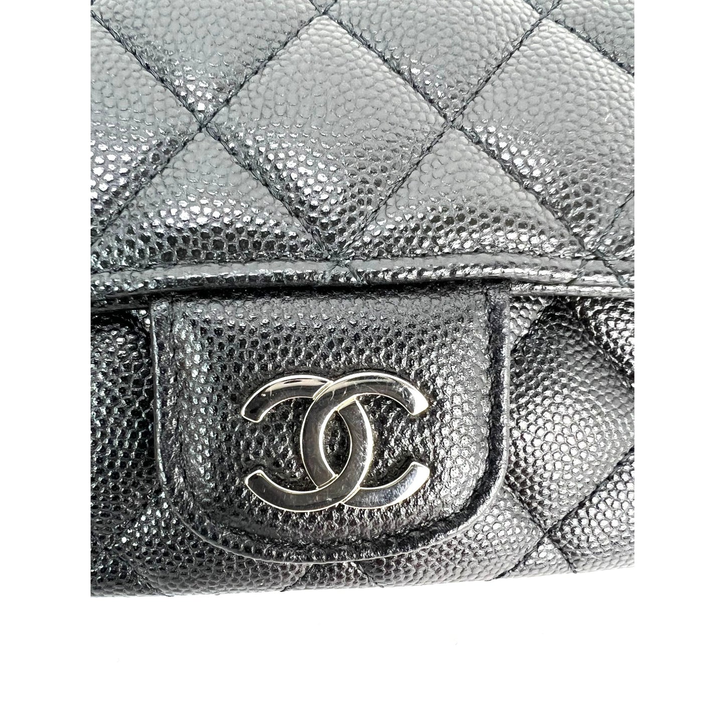 
                  
                    Chanel Caviar Quilted Black Leather Glasses Case with Chain Crossbody Bag
                  
                