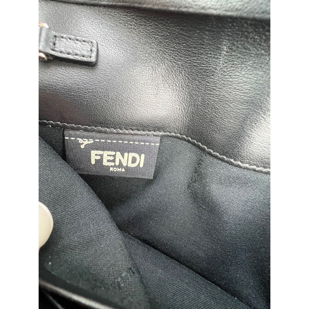 Fendi Clutch Grey Leather, Monster Eye