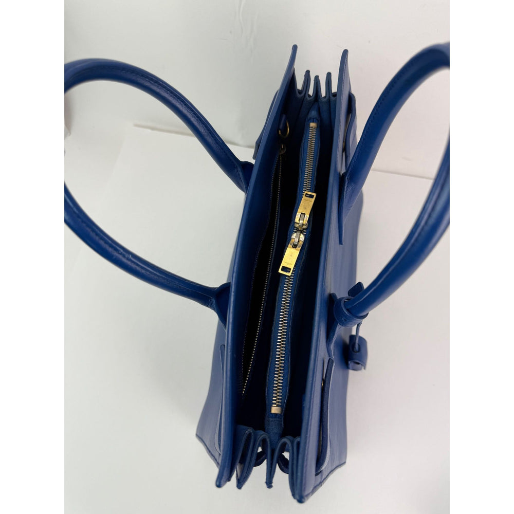 
                  
                    Saint Laurent Sac De Jour Blue Leather Hand Bag
                  
                