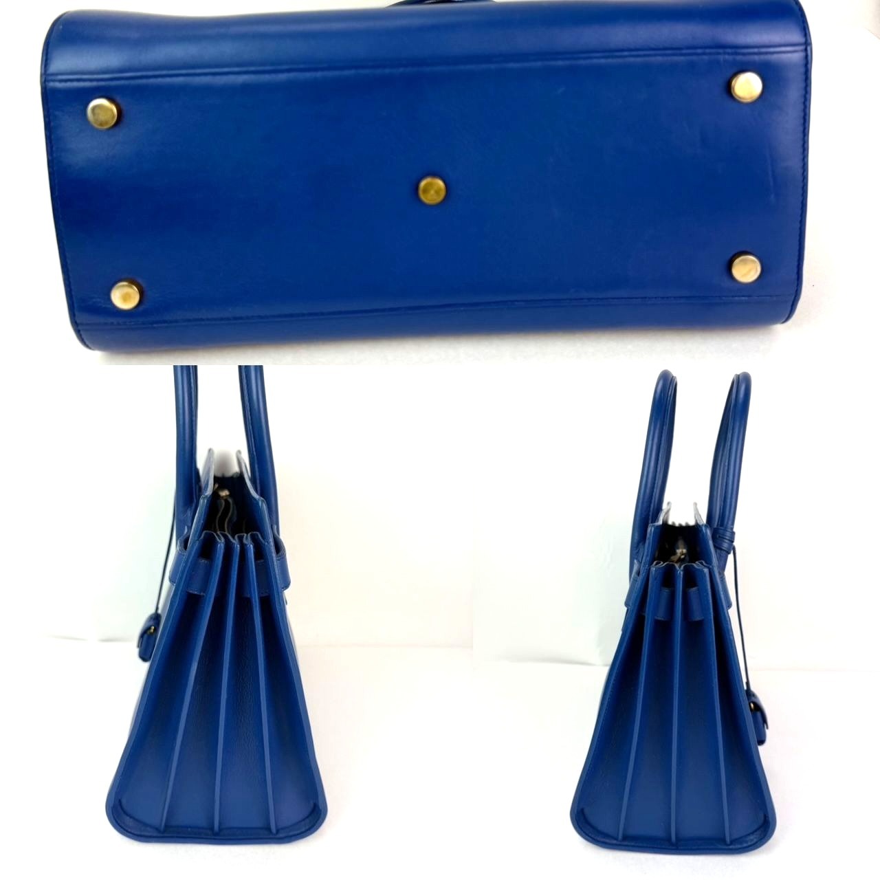 
                  
                    Saint Laurent Sac De Jour Blue Leather Hand Bag
                  
                