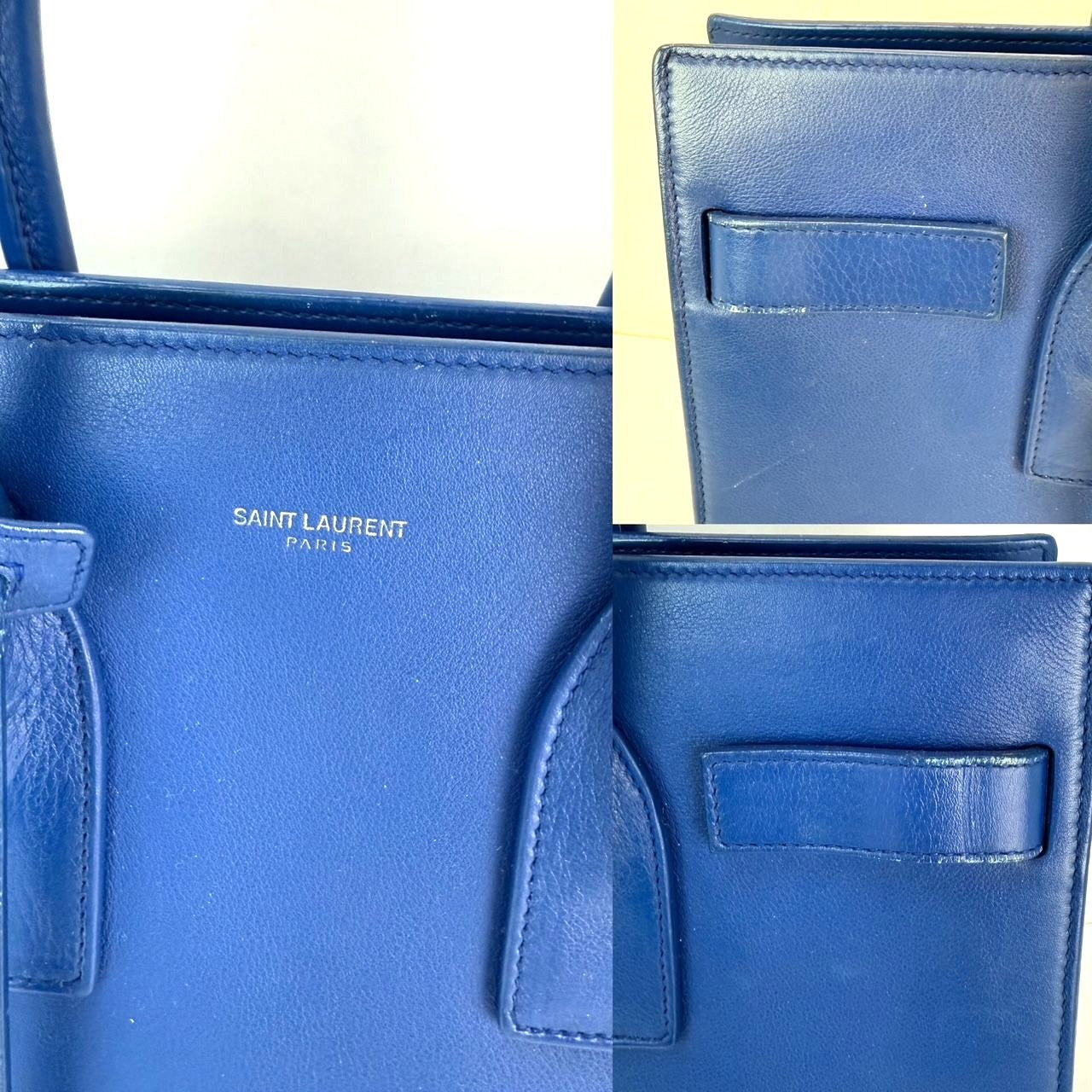 
                  
                    Saint Laurent Sac De Jour Blue Leather Hand Bag
                  
                