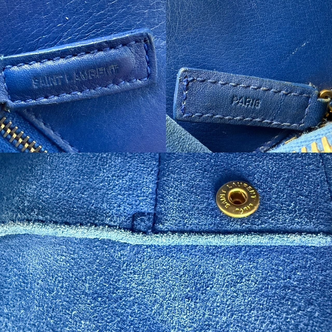 
                  
                    Saint Laurent Sac De Jour Blue Leather Hand Bag
                  
                