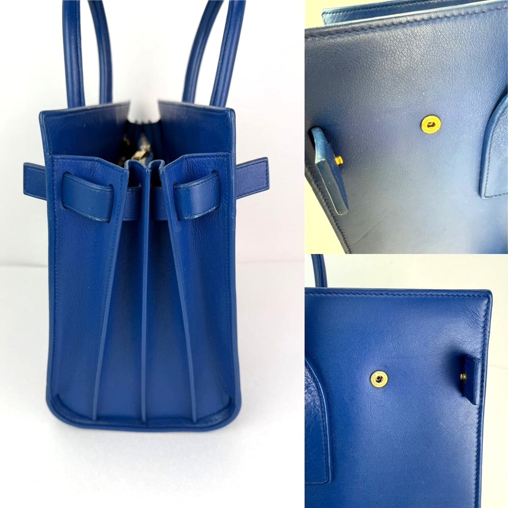 
                  
                    Saint Laurent Sac De Jour Blue Leather Hand Bag
                  
                