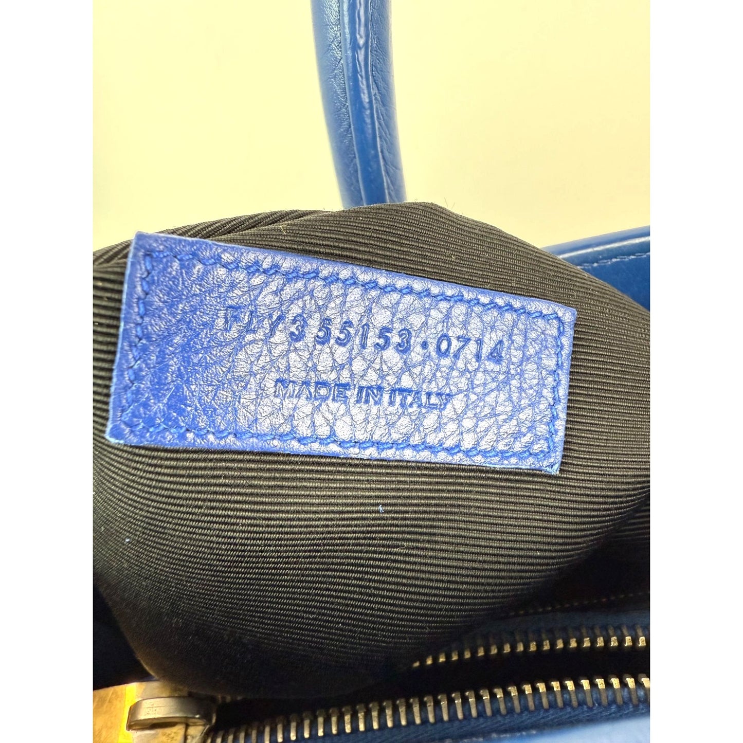 
                  
                    Saint Laurent Sac De Jour Blue Leather Hand Bag
                  
                
