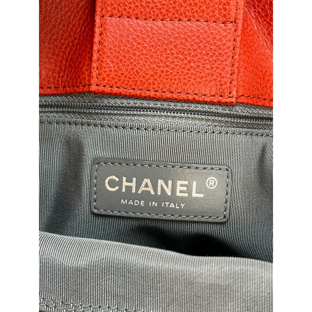 Chanel Calfskin Small Cerf Executive Shopper Tote Bag in Red, Women's