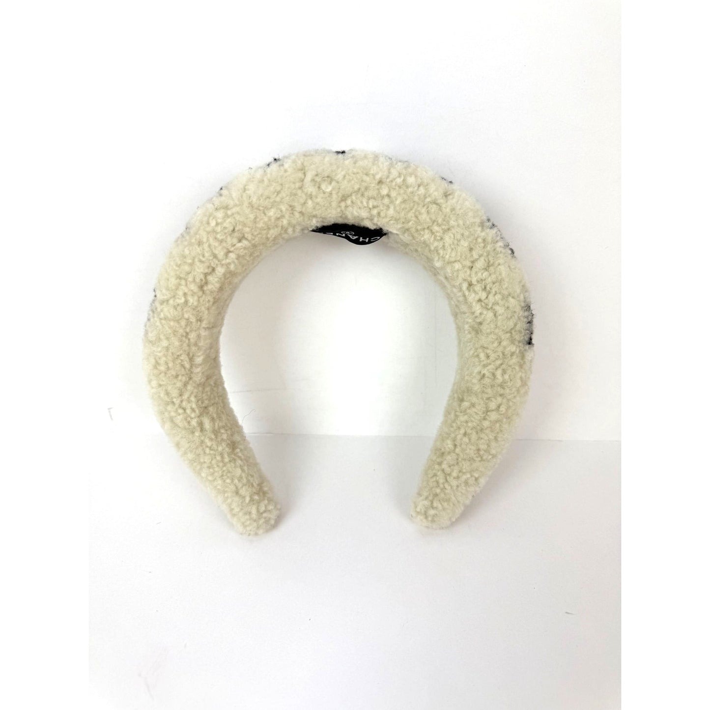 
                  
                    Chanel Shearling Logo Ecru Black Headband
                  
                