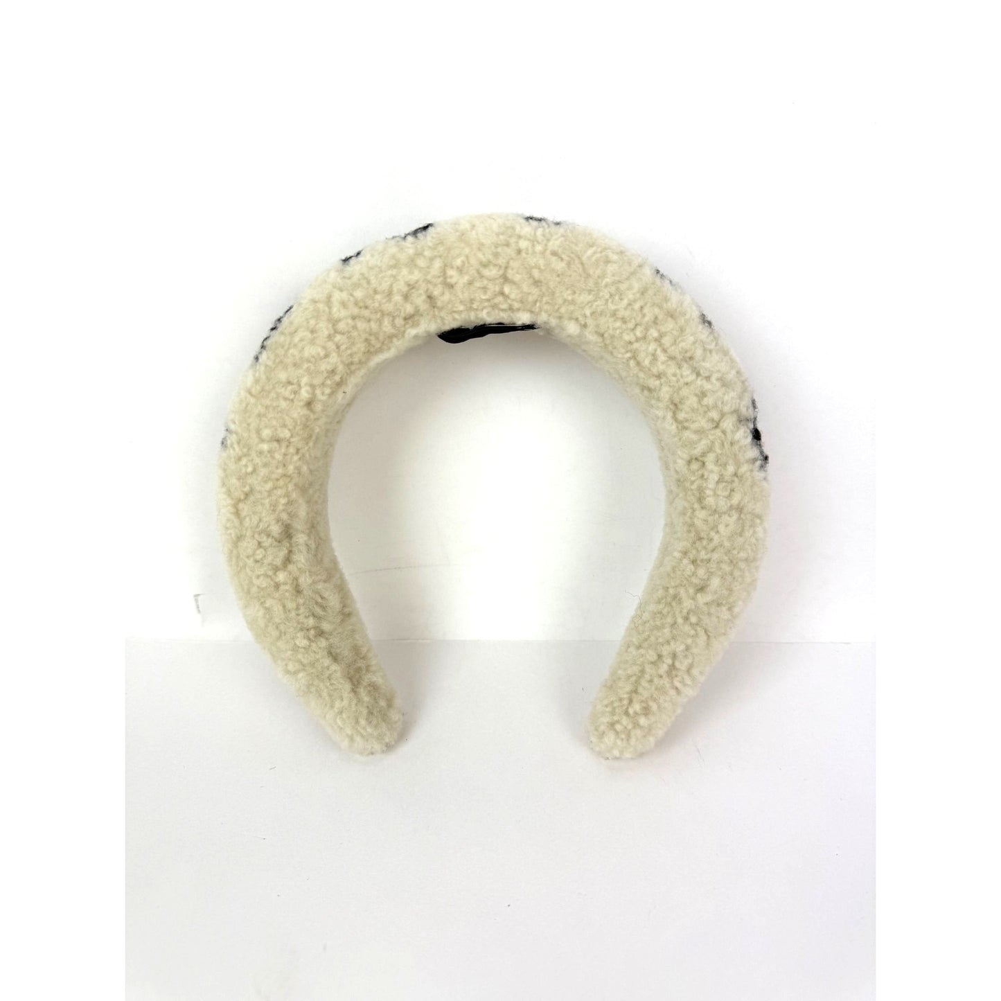 
                  
                    Chanel Shearling Logo Ecru Black Headband
                  
                