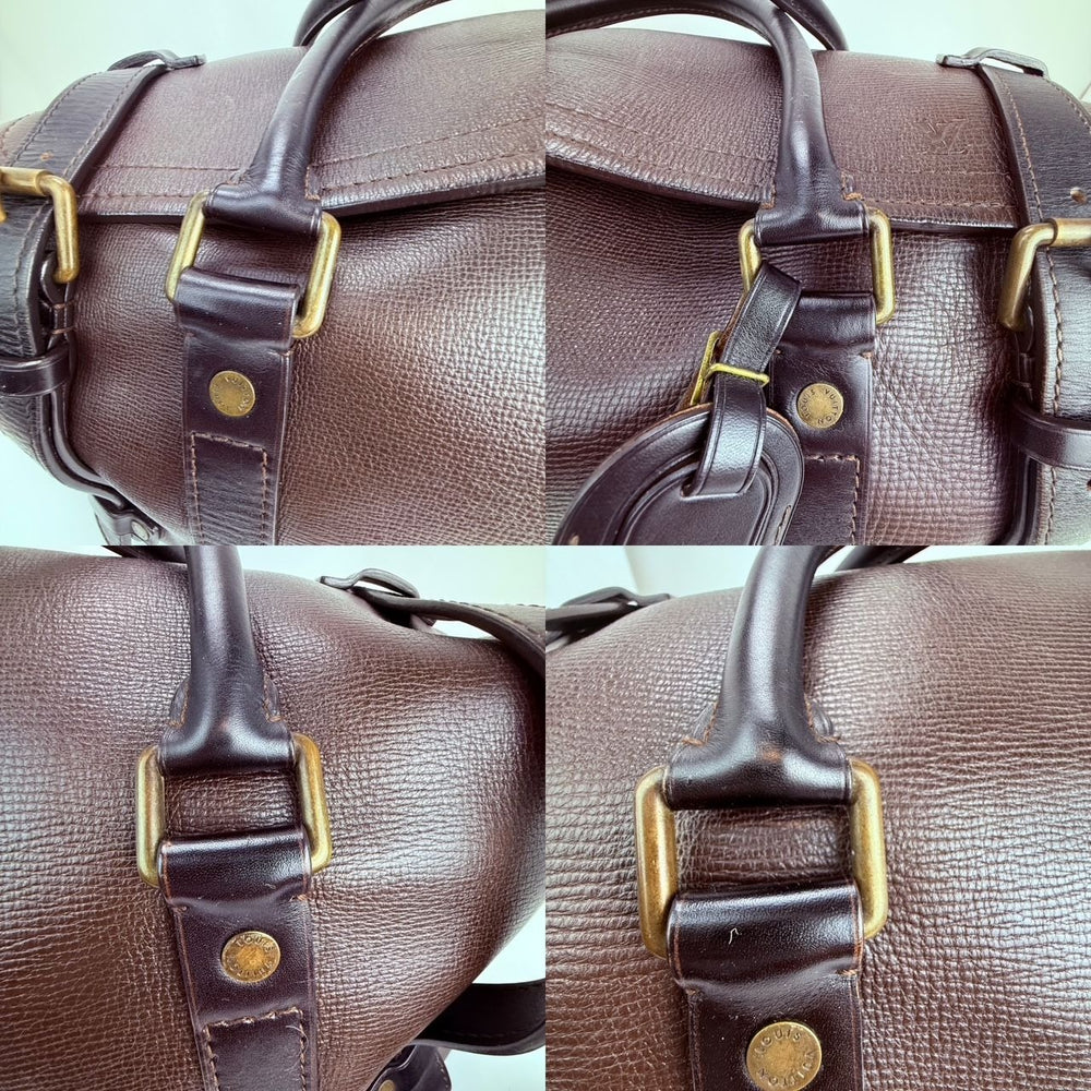 
                  
                    Louis Vuitton Vintage Utah Brown Leather Sac Weekender Travel Bag
                  
                