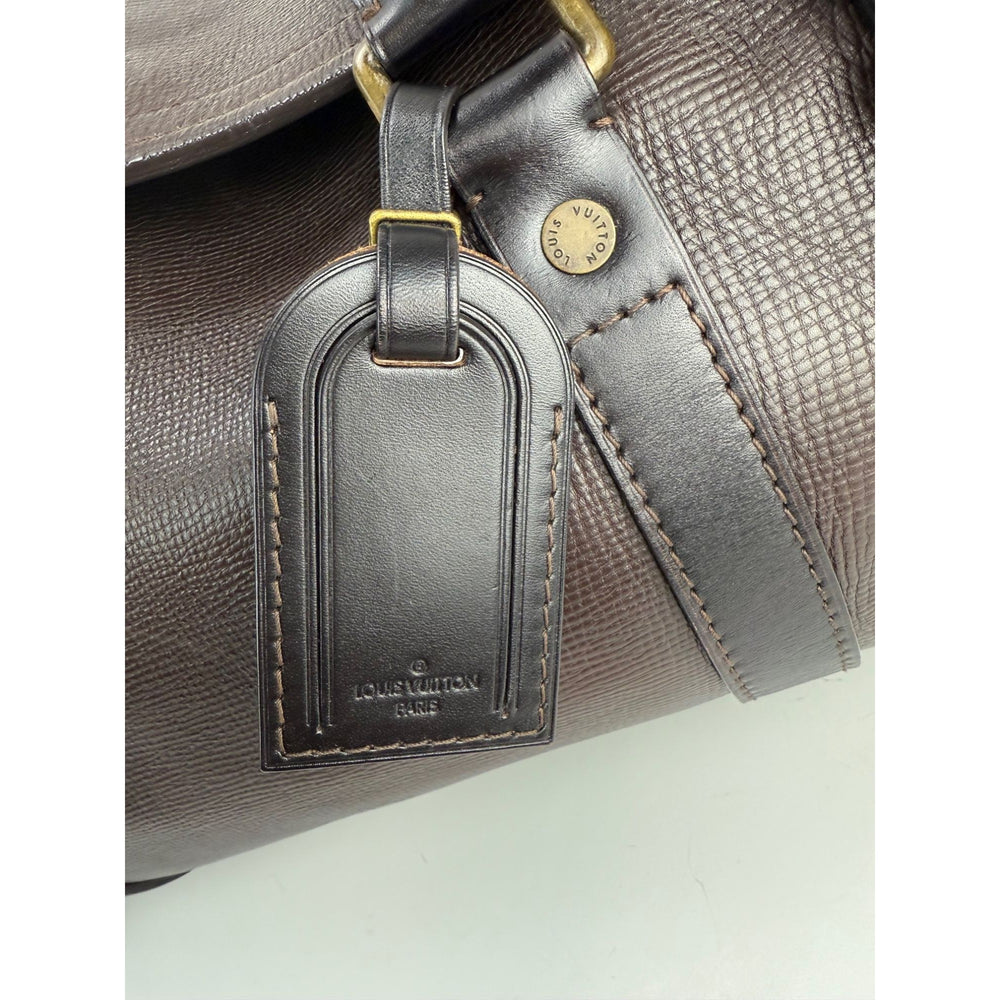 
                  
                    Louis Vuitton Vintage Utah Brown Leather Sac Weekender Travel Bag
                  
                