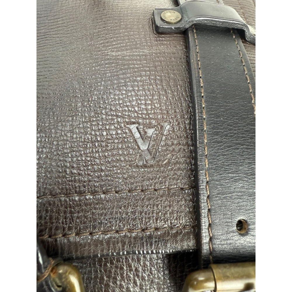
                  
                    Louis Vuitton Vintage Utah Brown Leather Sac Weekender Travel Bag
                  
                