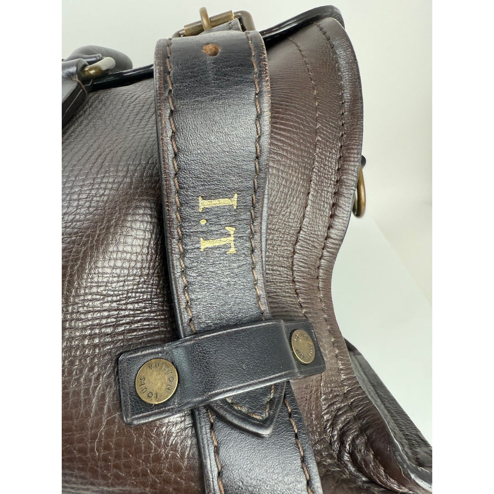 
                  
                    Louis Vuitton Vintage Utah Brown Leather Sac Weekender Travel Bag
                  
                