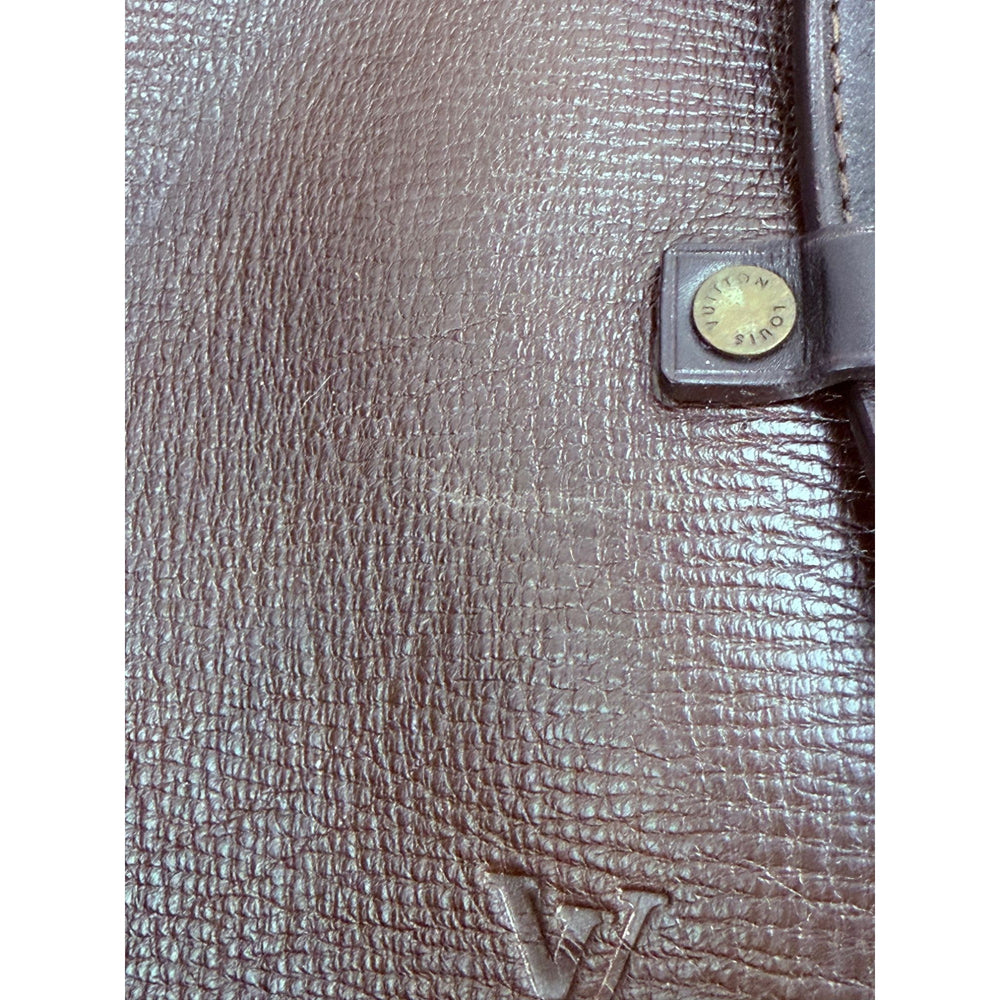 
                  
                    Louis Vuitton Vintage Utah Brown Leather Sac Weekender Travel Bag
                  
                