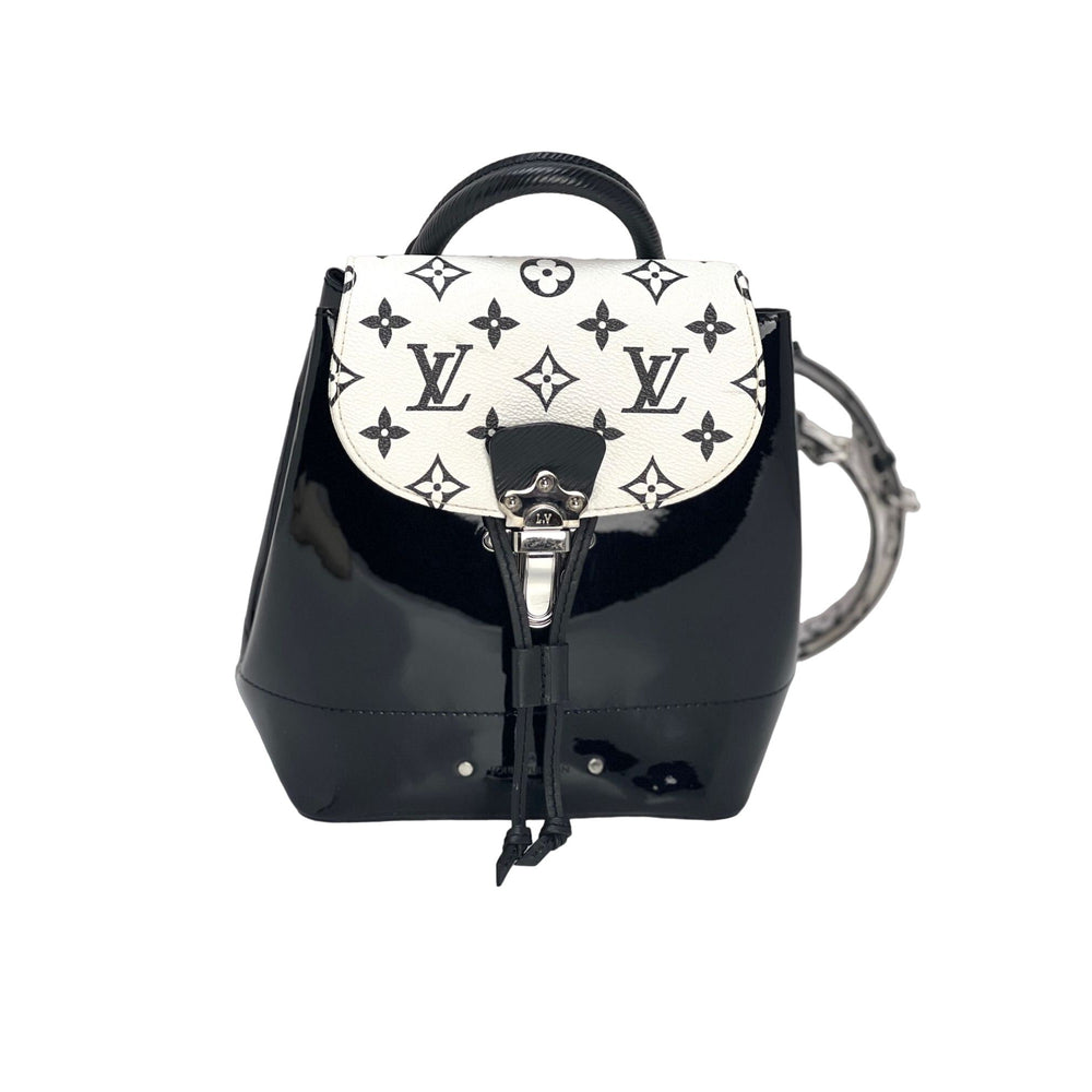 louis vuitton backpack k Louis Vuitton Hot Springs White Monogram Patent Leather Backpack – Debsluxurycloset