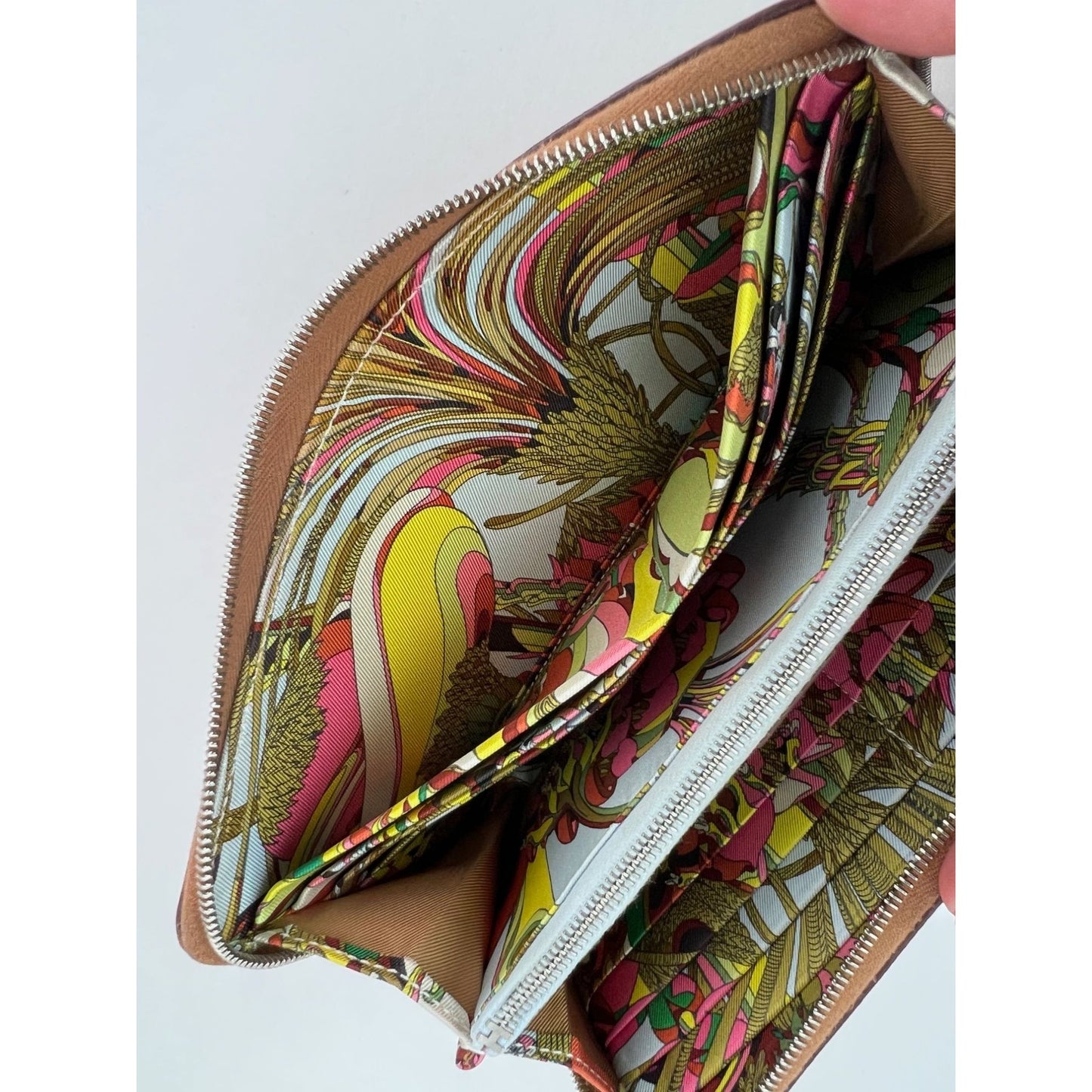 
                  
                    Hermes Gold Epson Silk in a Wallet Zip Around Long Wallet
                  
                