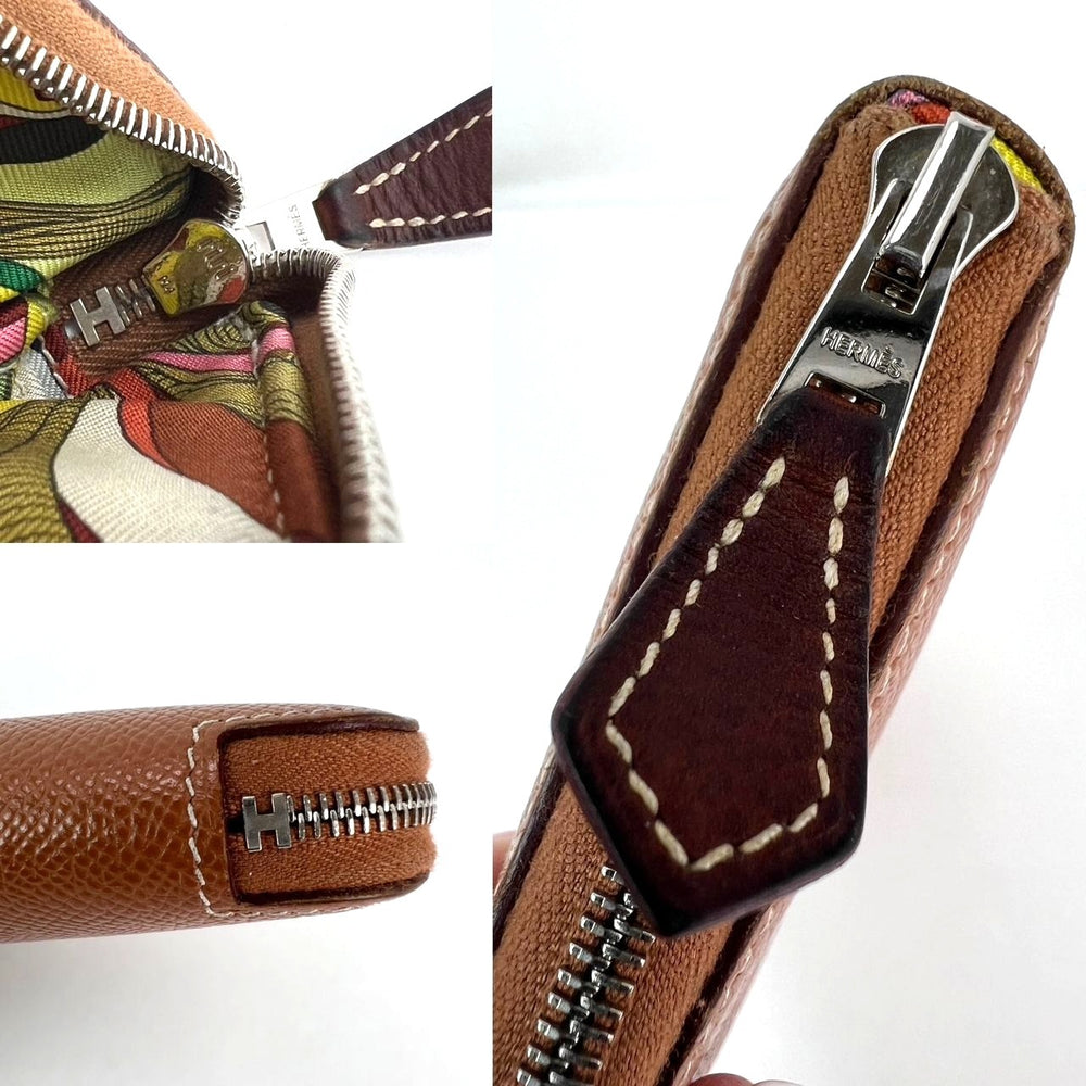 
                  
                    Hermes Gold Epson Silk in a Wallet Zip Around Long Wallet
                  
                
