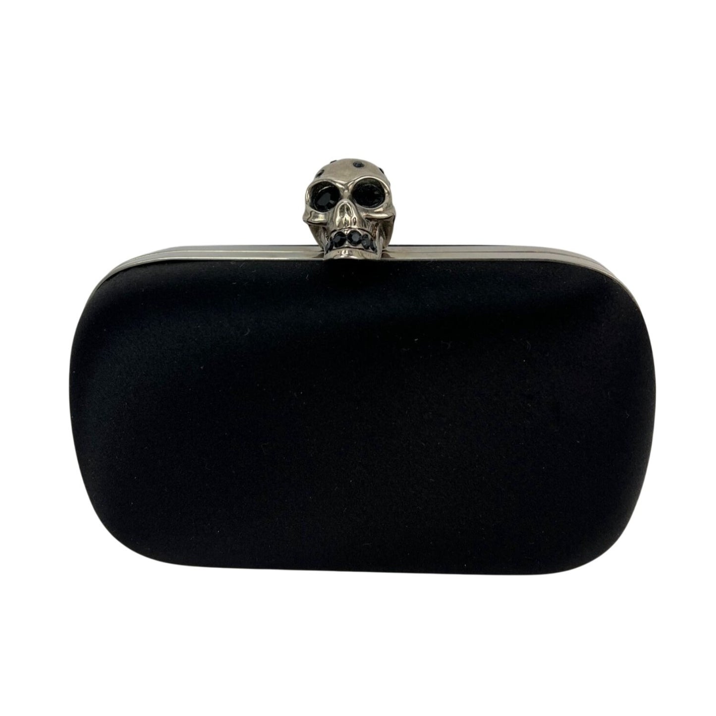 
                  
                    Alexander McQueen Skull Black Satin Clutch
                  
                