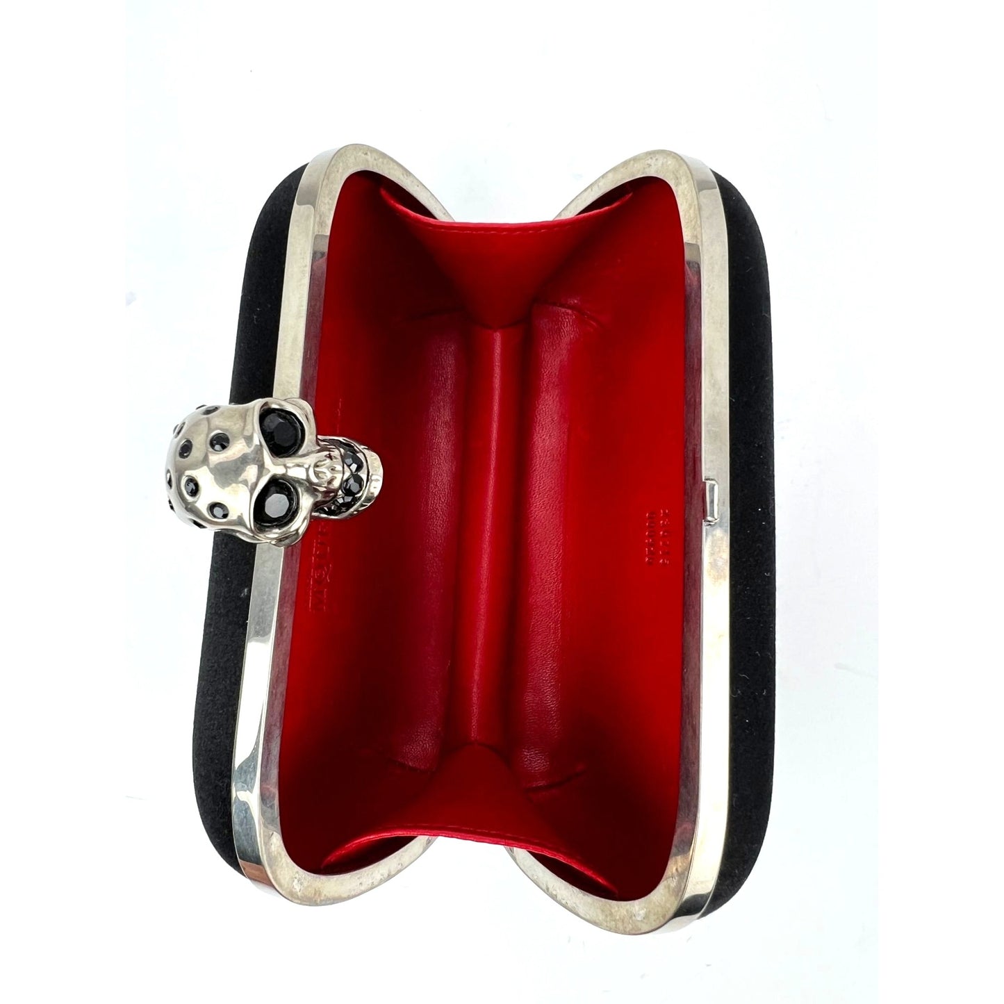 
                  
                    Alexander McQueen Skull Black Satin Clutch
                  
                