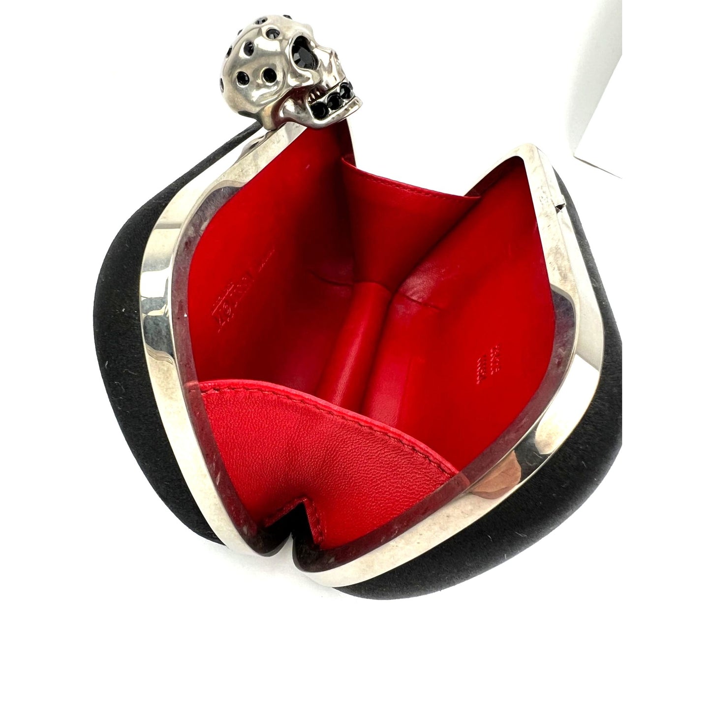 
                  
                    Alexander McQueen Skull Black Satin Clutch
                  
                